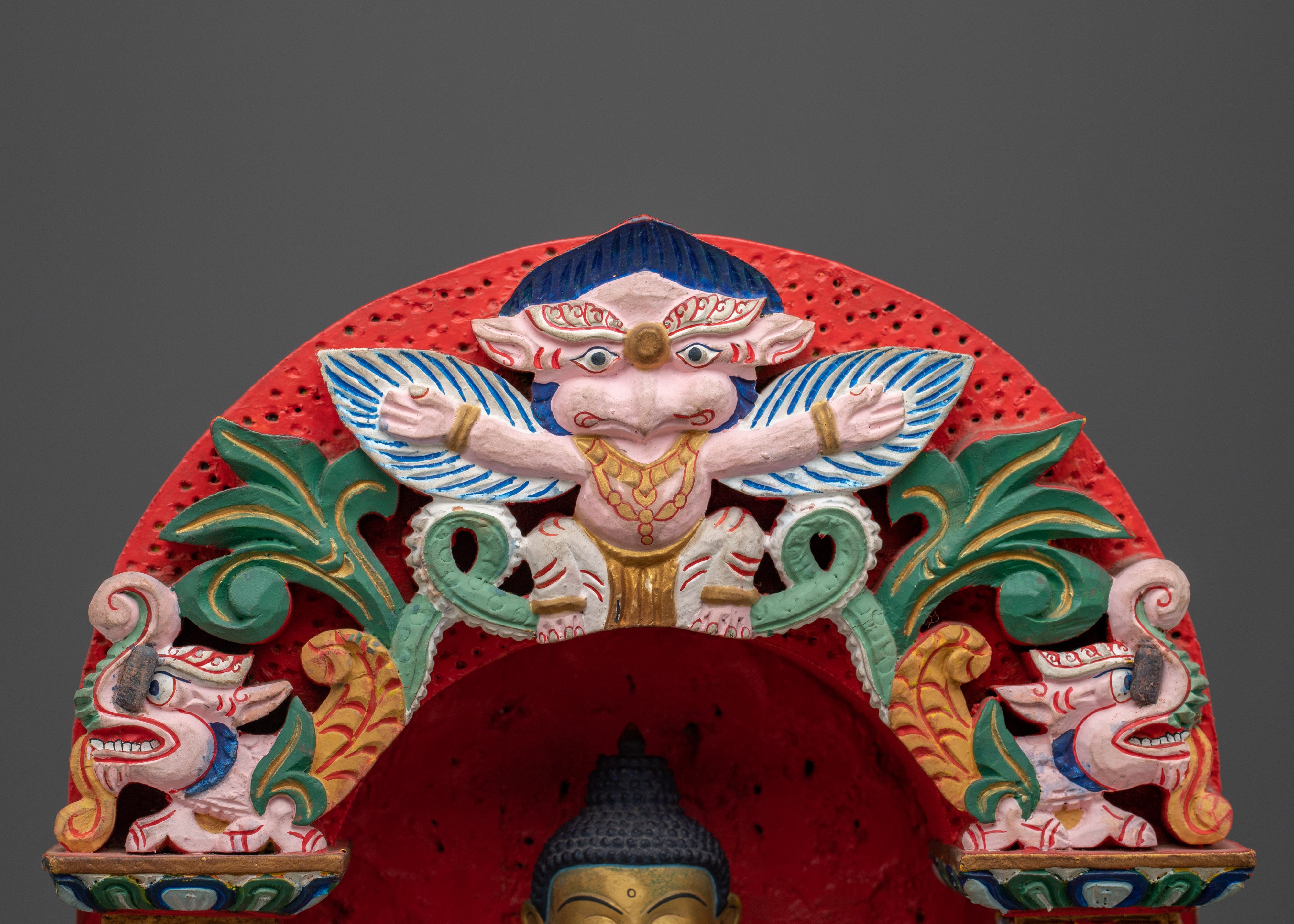 Historical Shakyamuni Buddha Figurine with Beautiful Throne | Enlightened One