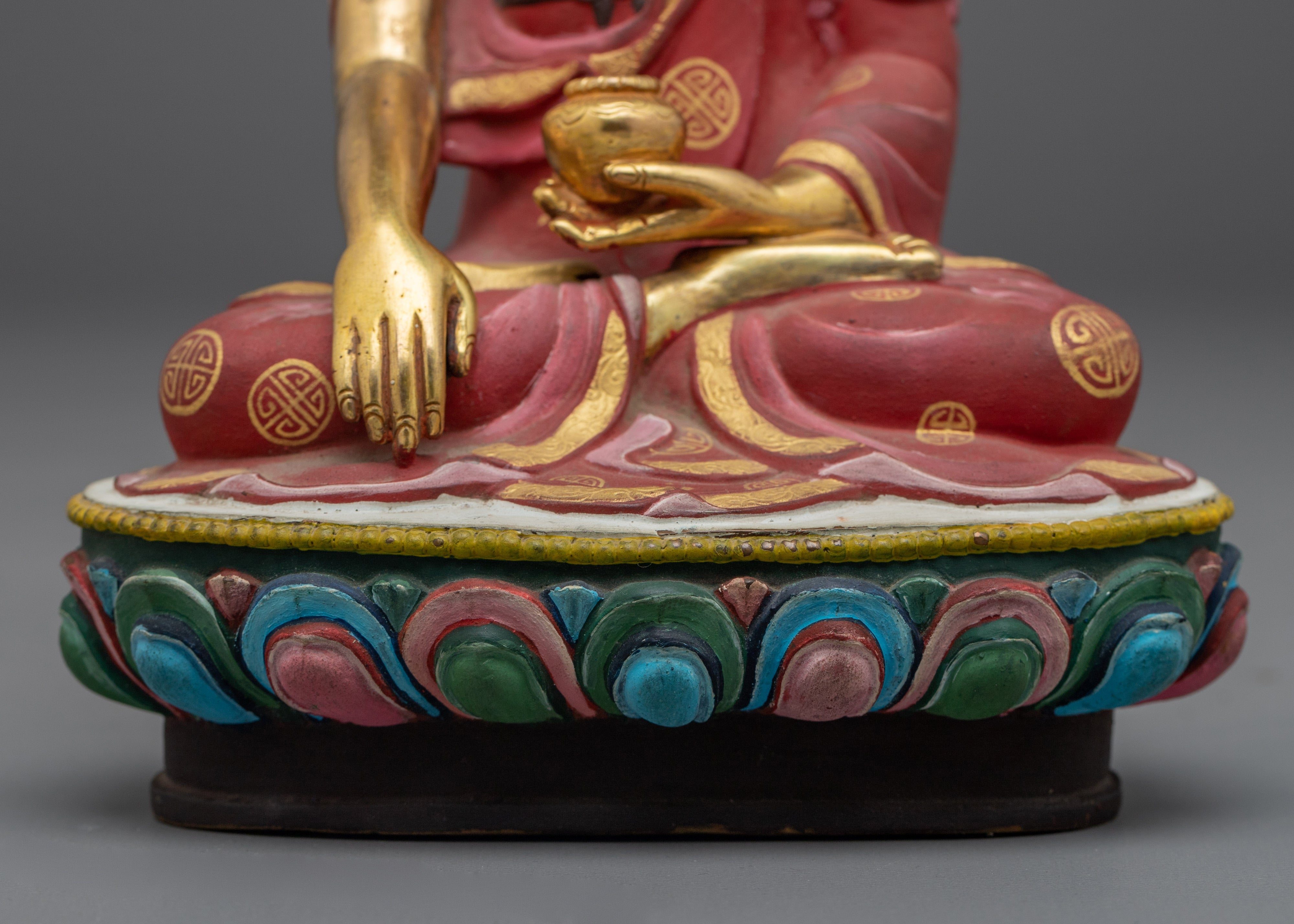 Historical Shakyamuni Buddha Figurine with Beautiful Throne | Enlightened One