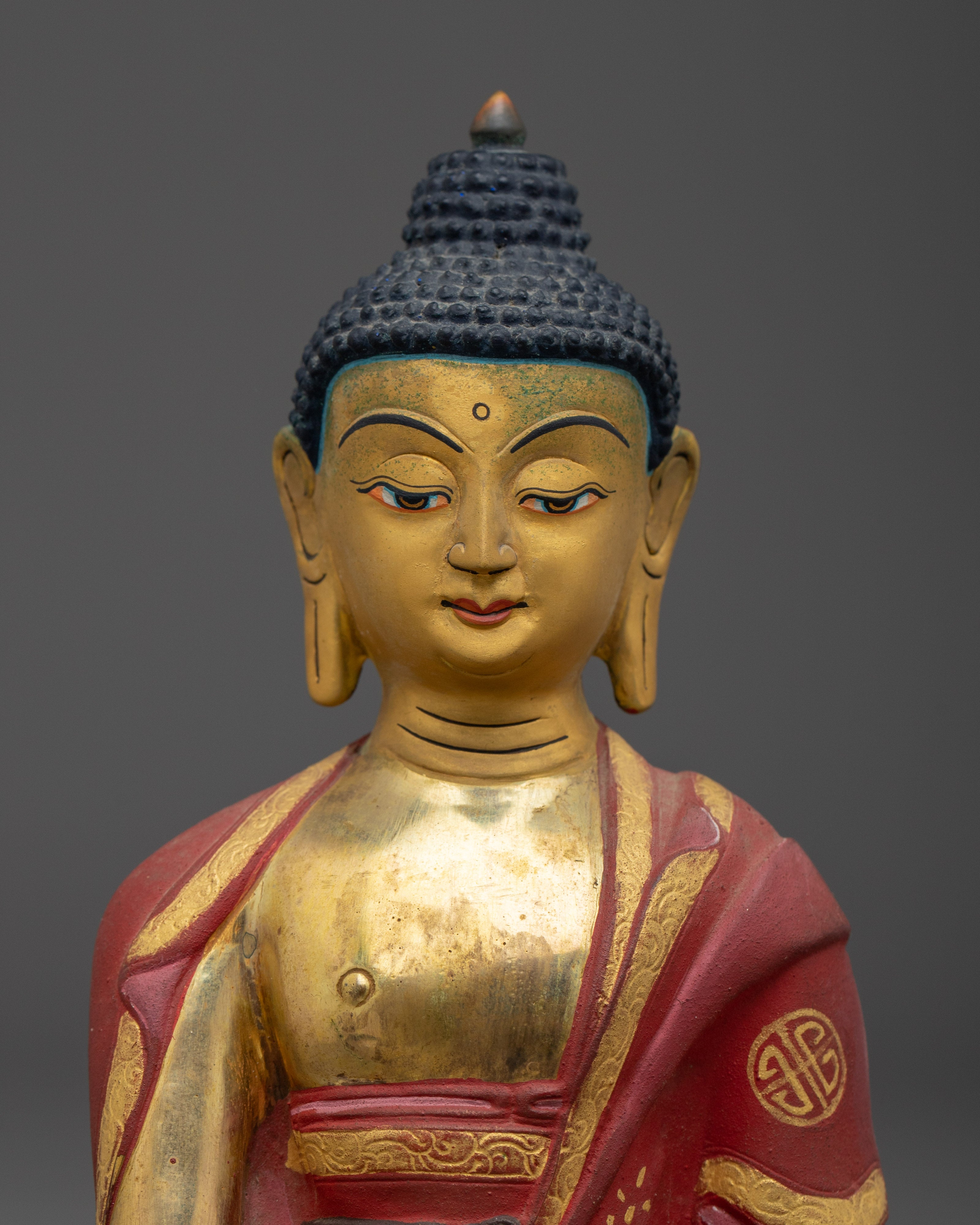 Historical Shakyamuni Buddha Figurine with Beautiful Throne | Enlightened One