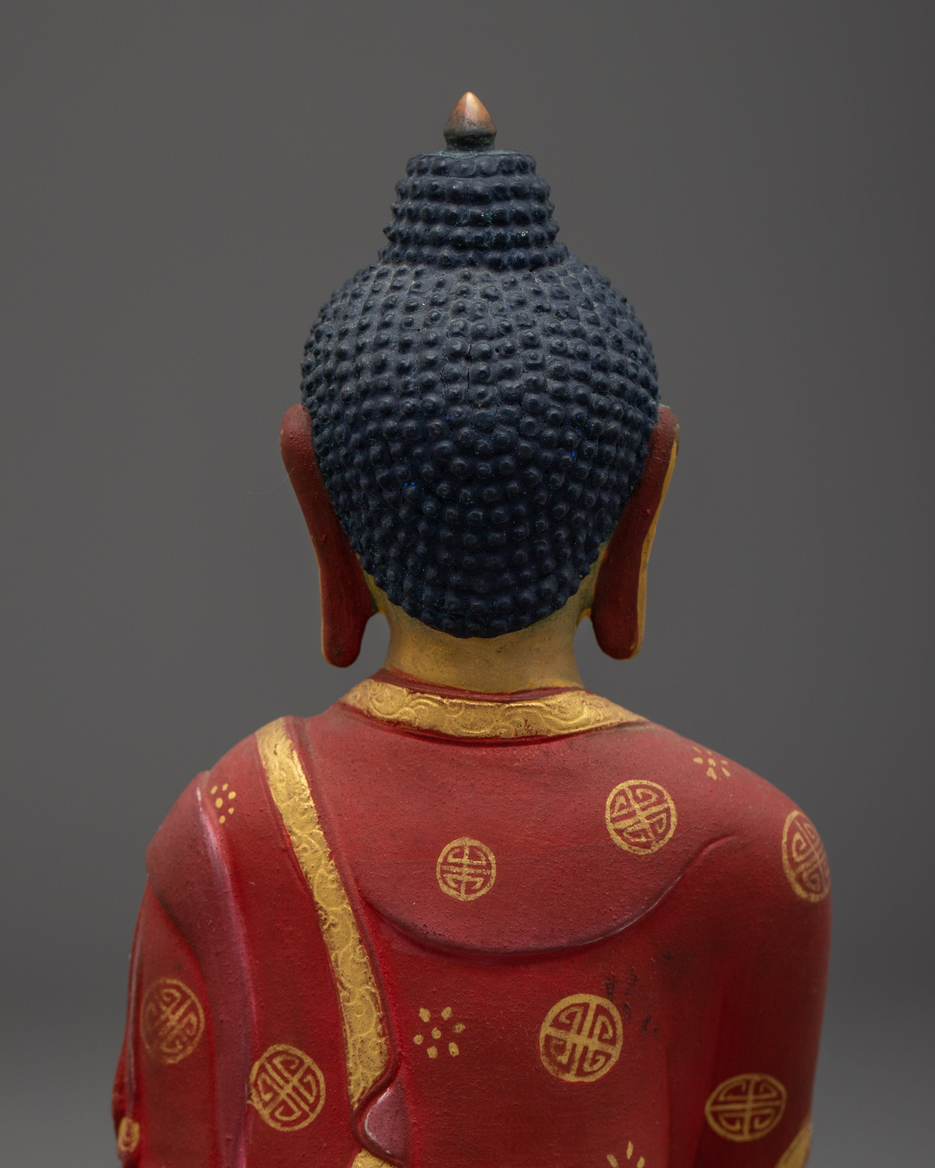 Historical Shakyamuni Buddha Figurine with Beautiful Throne | Enlightened One