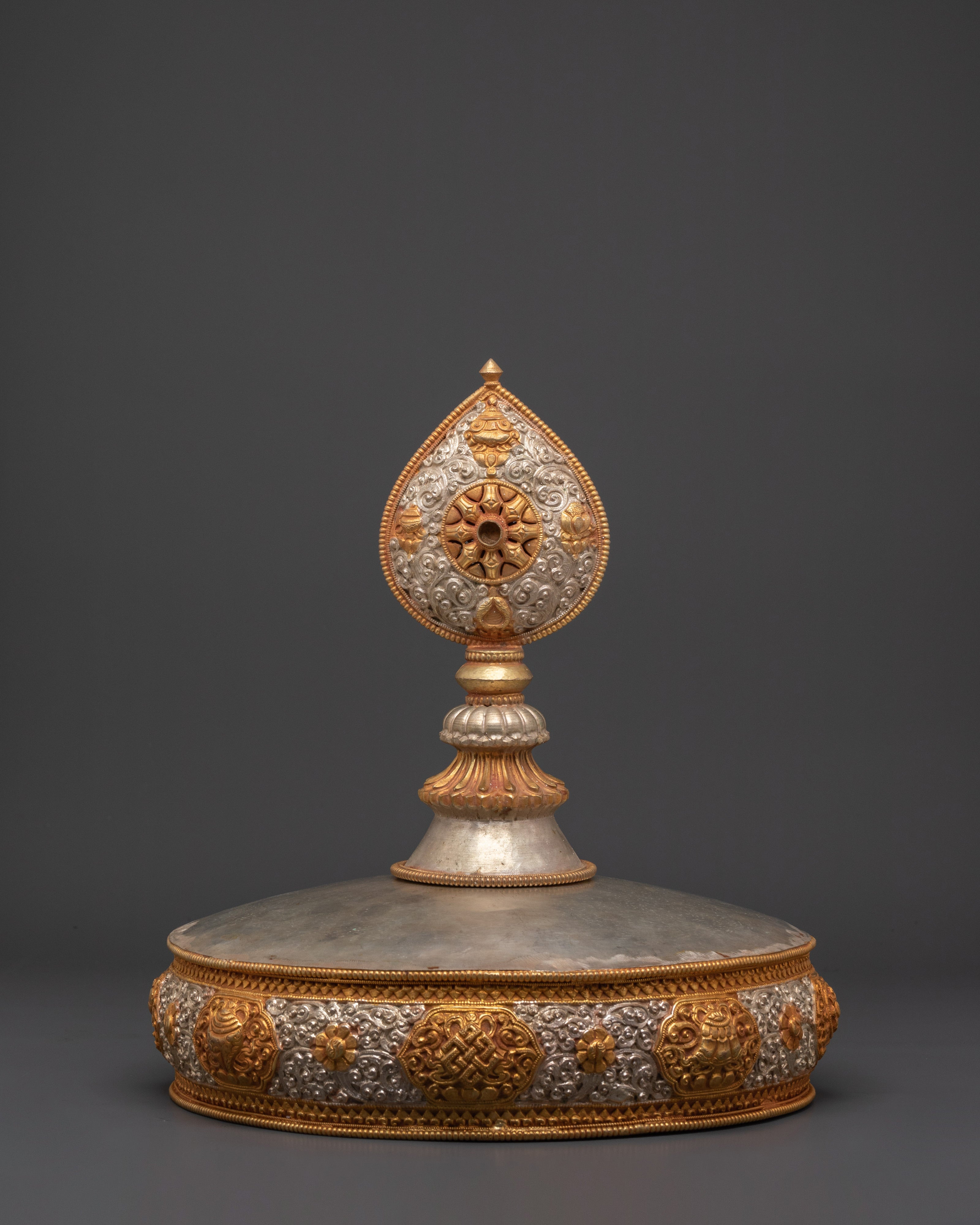 Elegant Himalayan Mandala Set | Crafted with Copper, Gold and Silver Plated