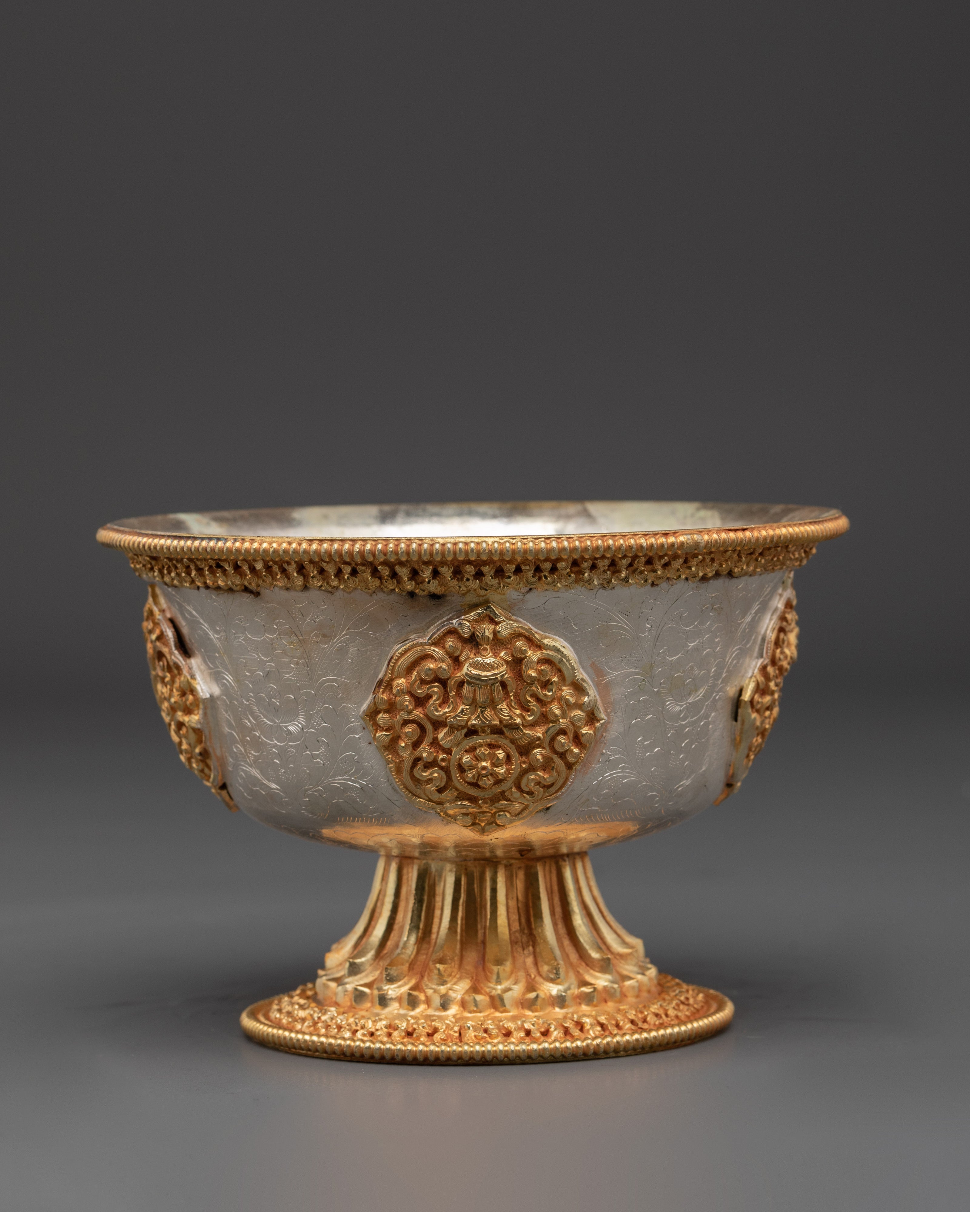 Tibetan Ritual Offering Bowl Set | Sacred Buddhist Altar Deco