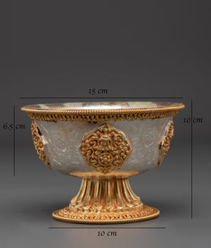 Tibetan Ritual Offering Bowl Set | Sacred Buddhist Altar Decor