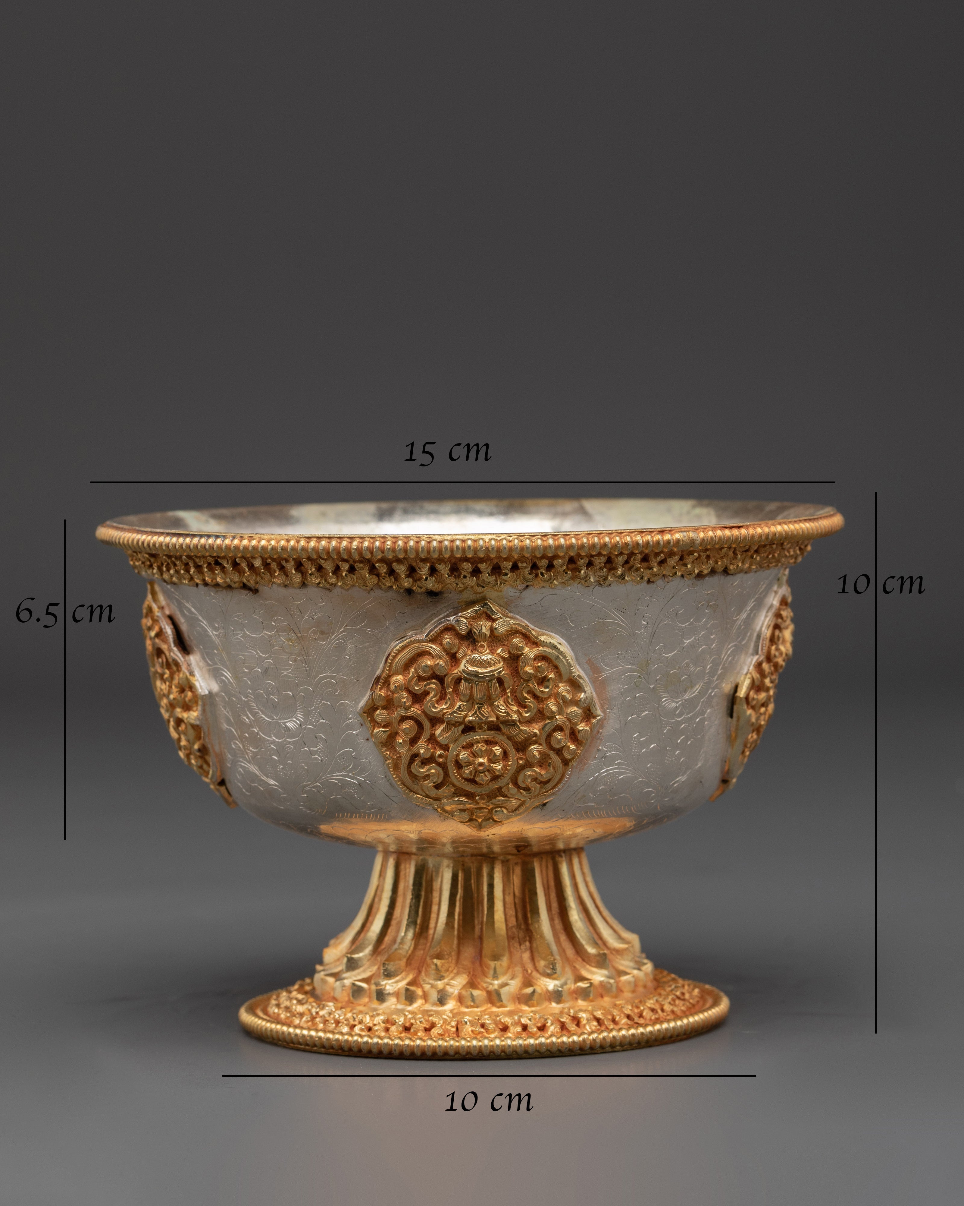 Tibetan Ritual Offering Bowl Set | Sacred Buddhist Altar Deco