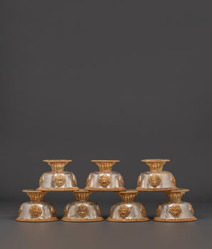 Tibetan Ritual Offering Bowl Set