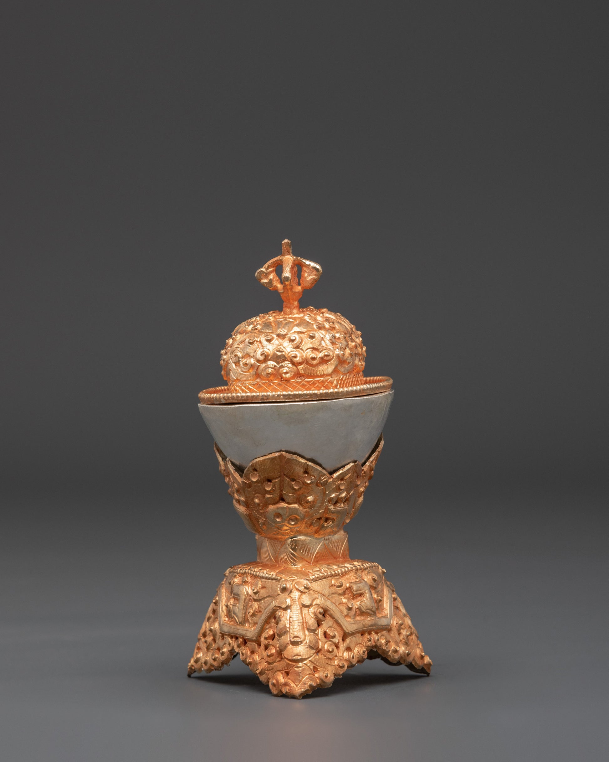 Traditional Tibetan Kapala Ritual Item