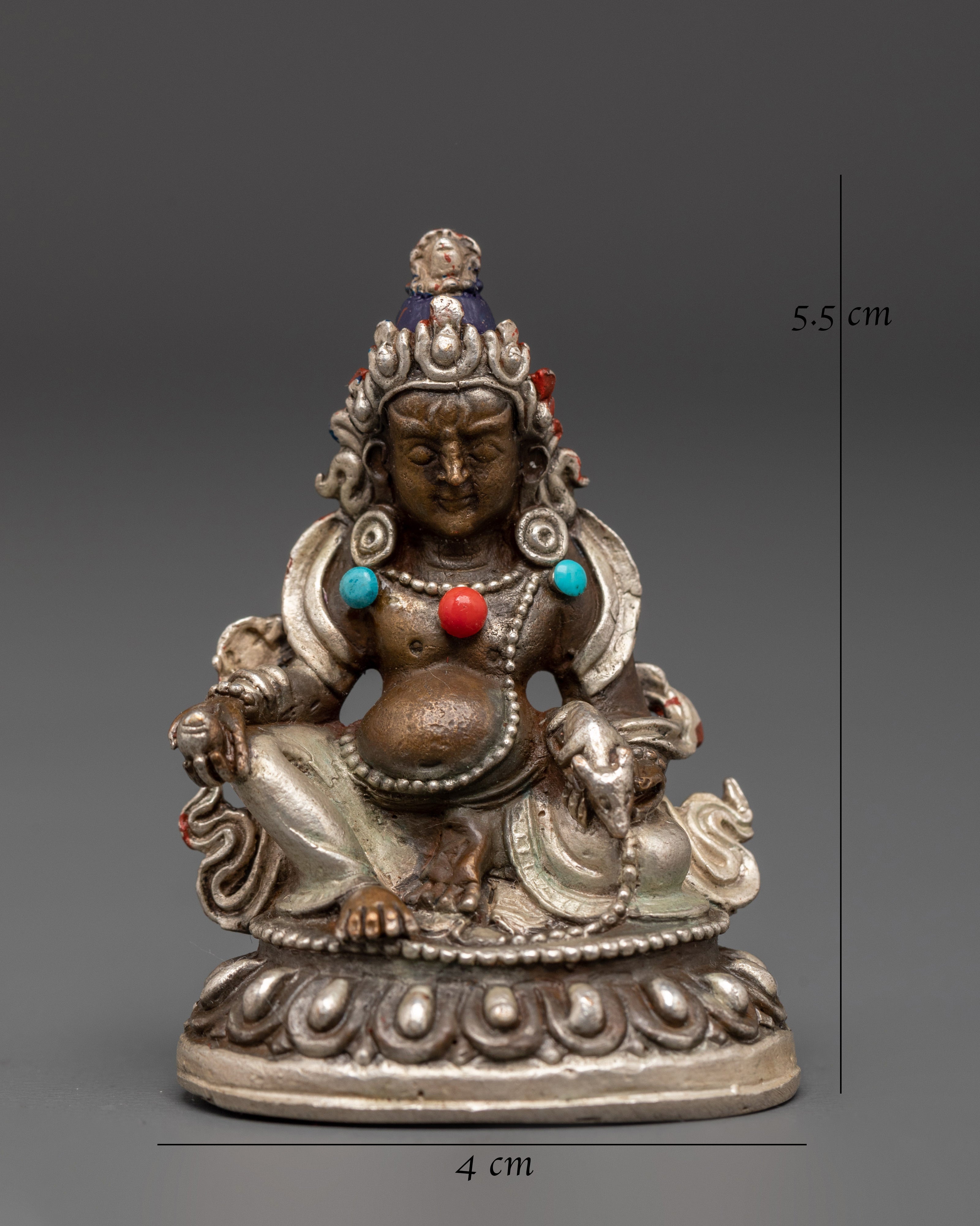 Handmade Dzambhala Wealth Deity Statue | Buddhist Altar Decor
