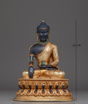 Sacred Enlightened Shakyamuni Buddha Statue | Traditional Tibetan Buddhist Art