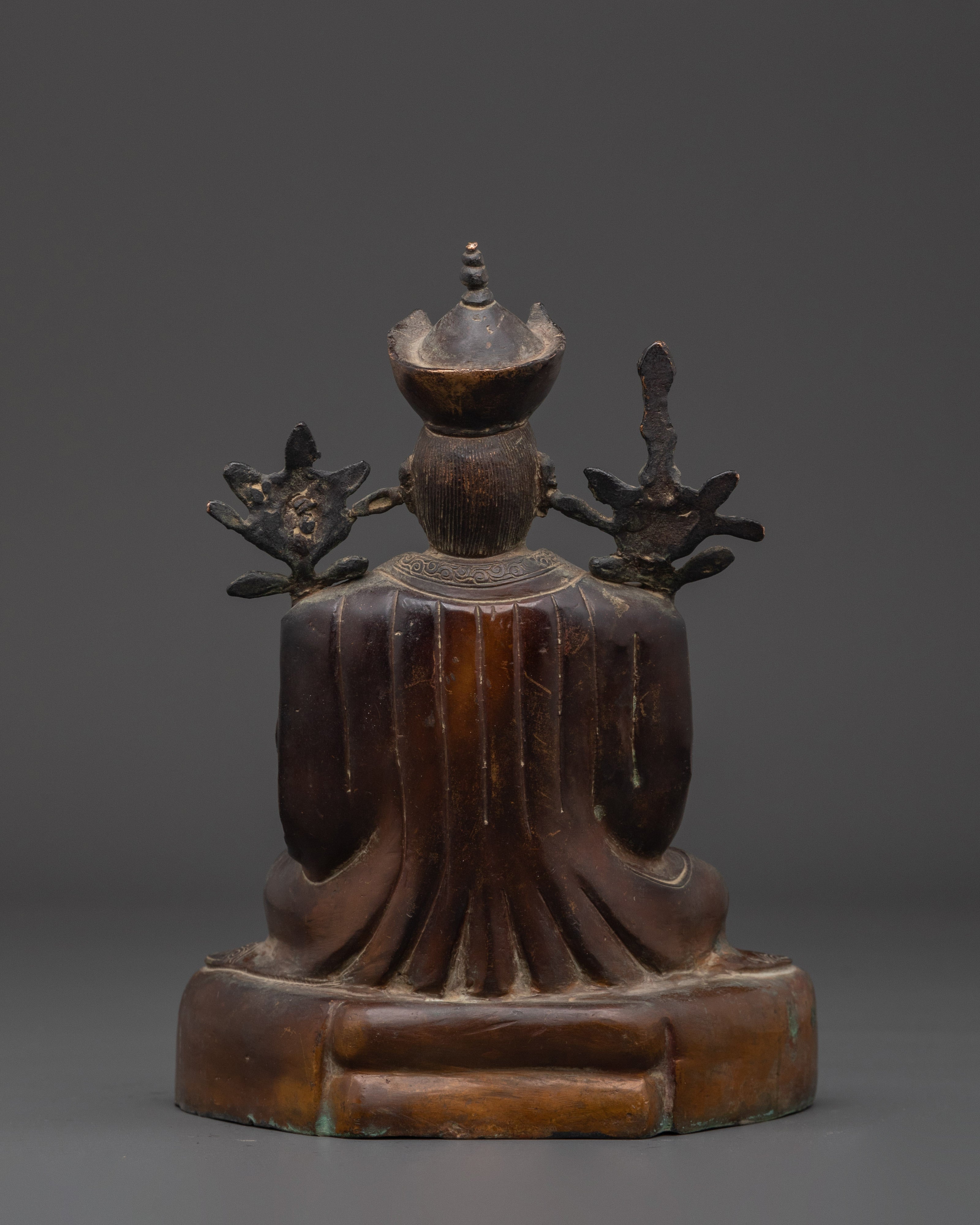 Handmade Oxidized Karmapa Statue | Tibetan Buddhist Sculpture