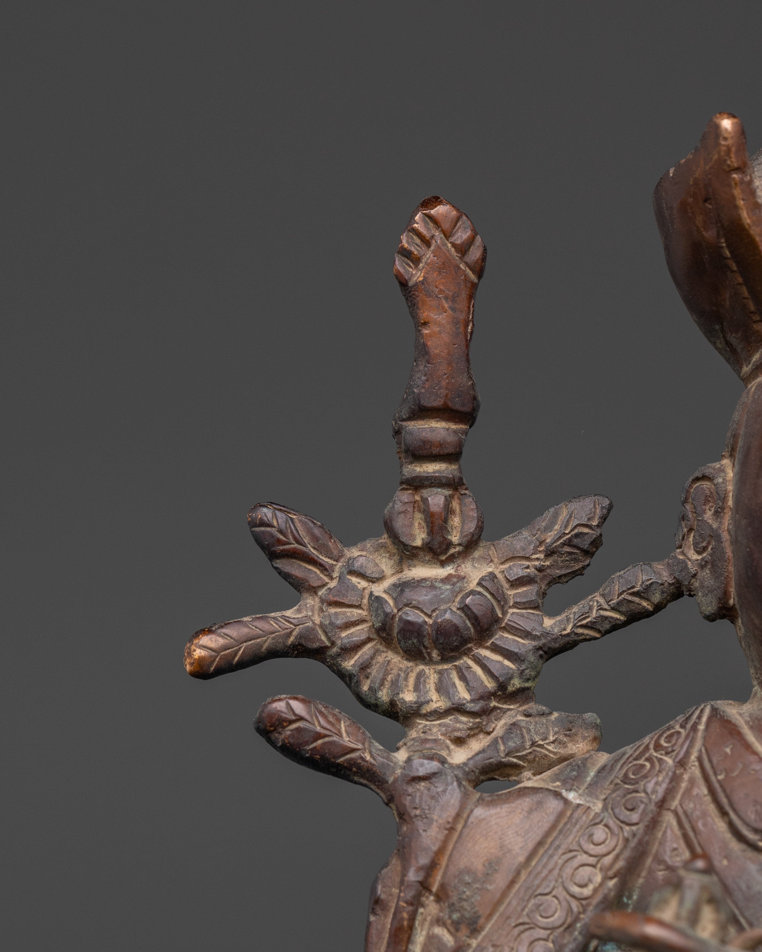 Handmade Oxidized Karmapa Statue | Tibetan Buddhist Sculpture