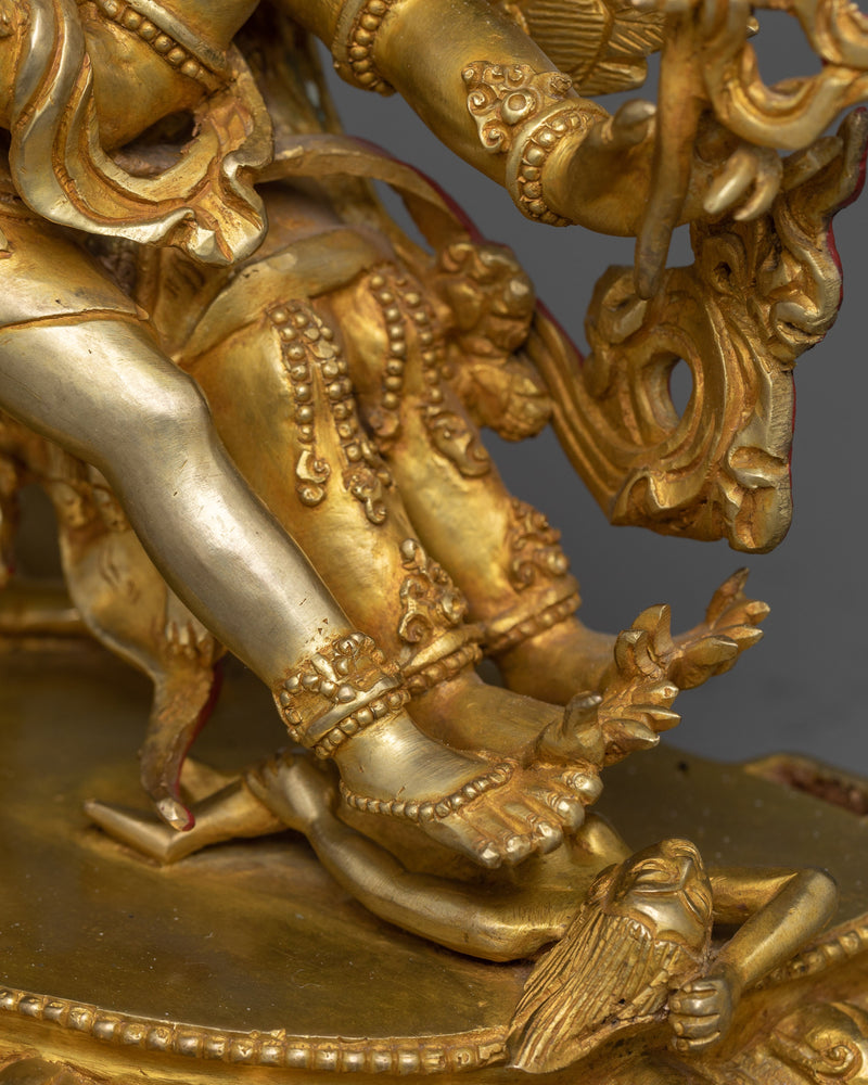 Vajrakilaya Statue for Spiritual Practice | 24K Gold Gilded Copper Sculpture