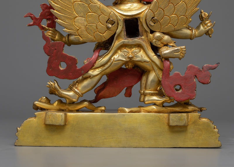 Vajrakilaya Statue for Spiritual Practice | 24K Gold Gilded Copper Sculpture