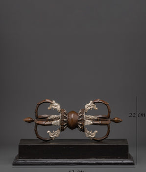 Handcrafted Spiritual Dorje Artifact | Unique Spiritual Decor with Stand