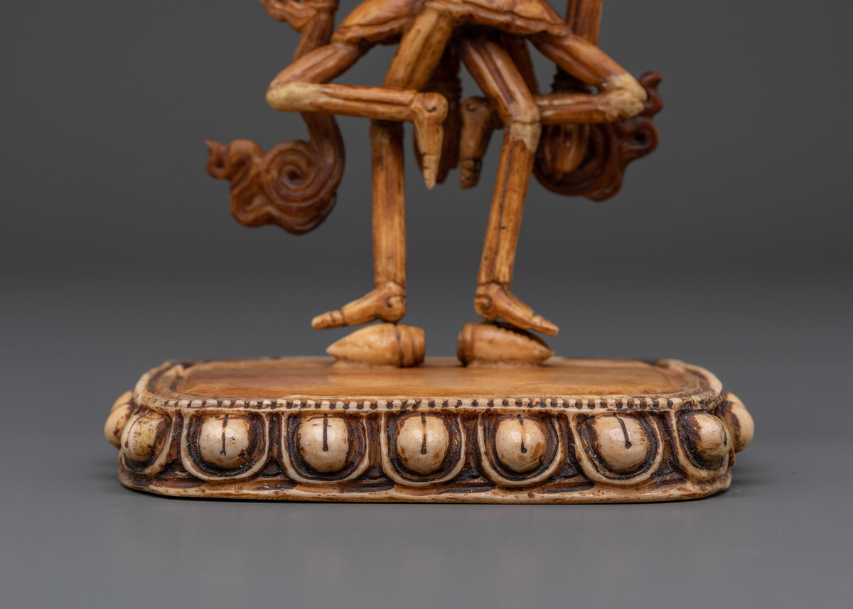 Handcrafted Chitipati Buddhist Protector | Sculpture with Flames & Skull