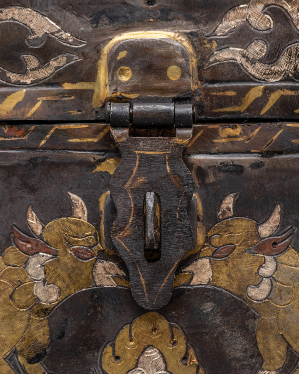 Silver And Brass Inlaid Spiritual Box | Decorative Iron Box for Home Decor