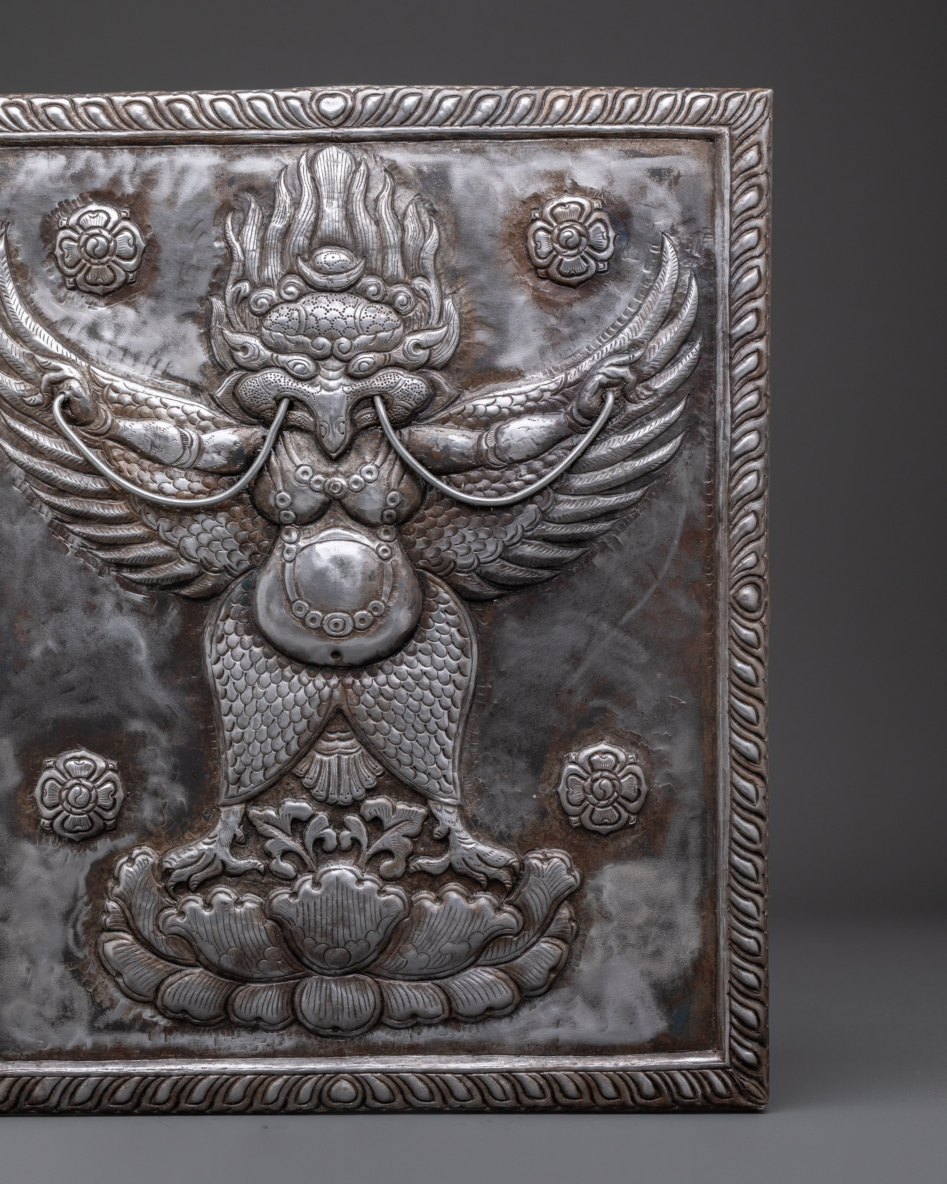 Garuda Iron Sculpture Wall Hanging | Spiritual Home Decor