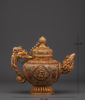 Decorative Tea Pot | Silver & Gold Plating