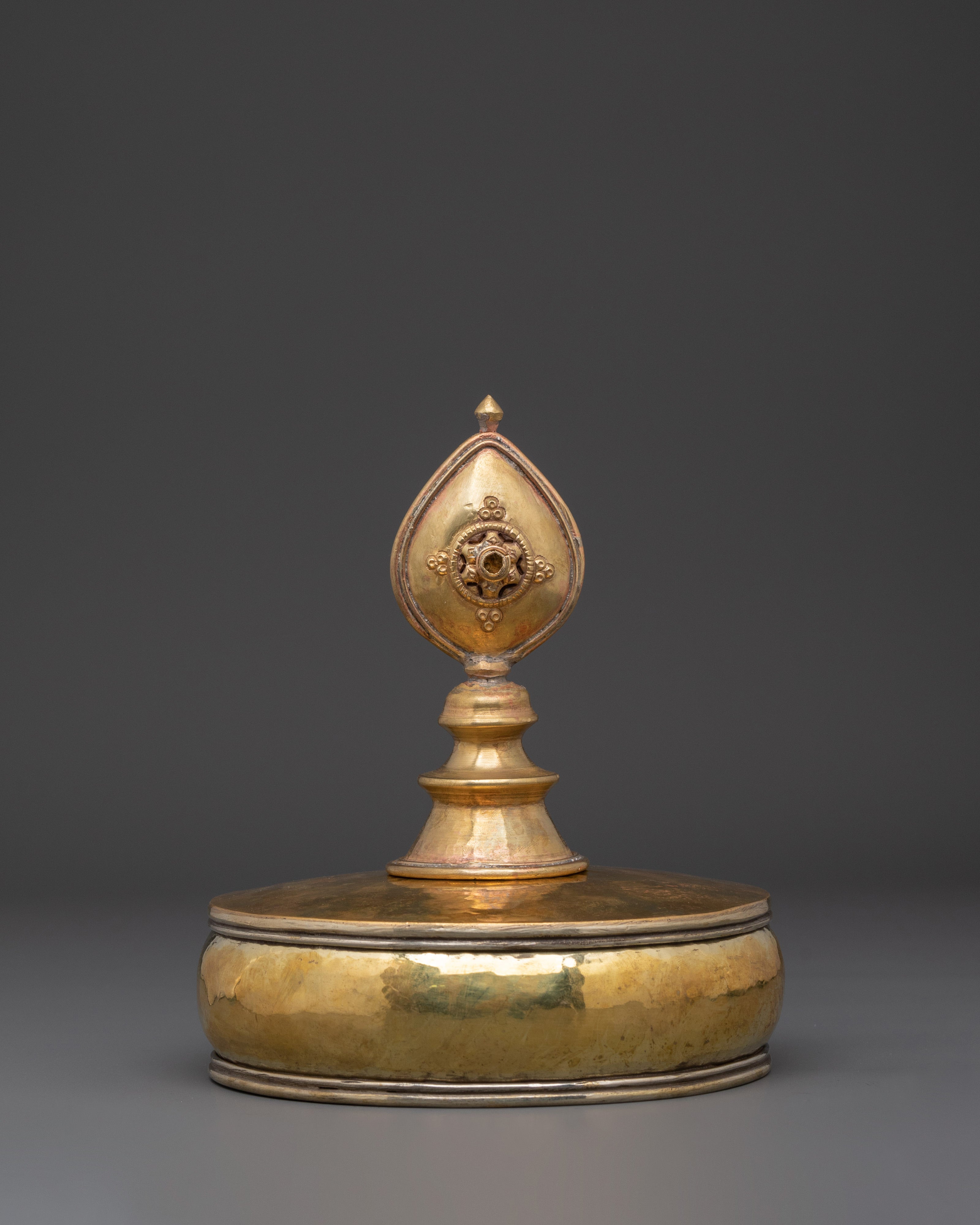 Handcrafted Brass Mandala Offering Set | Buddhist Ritual Decor