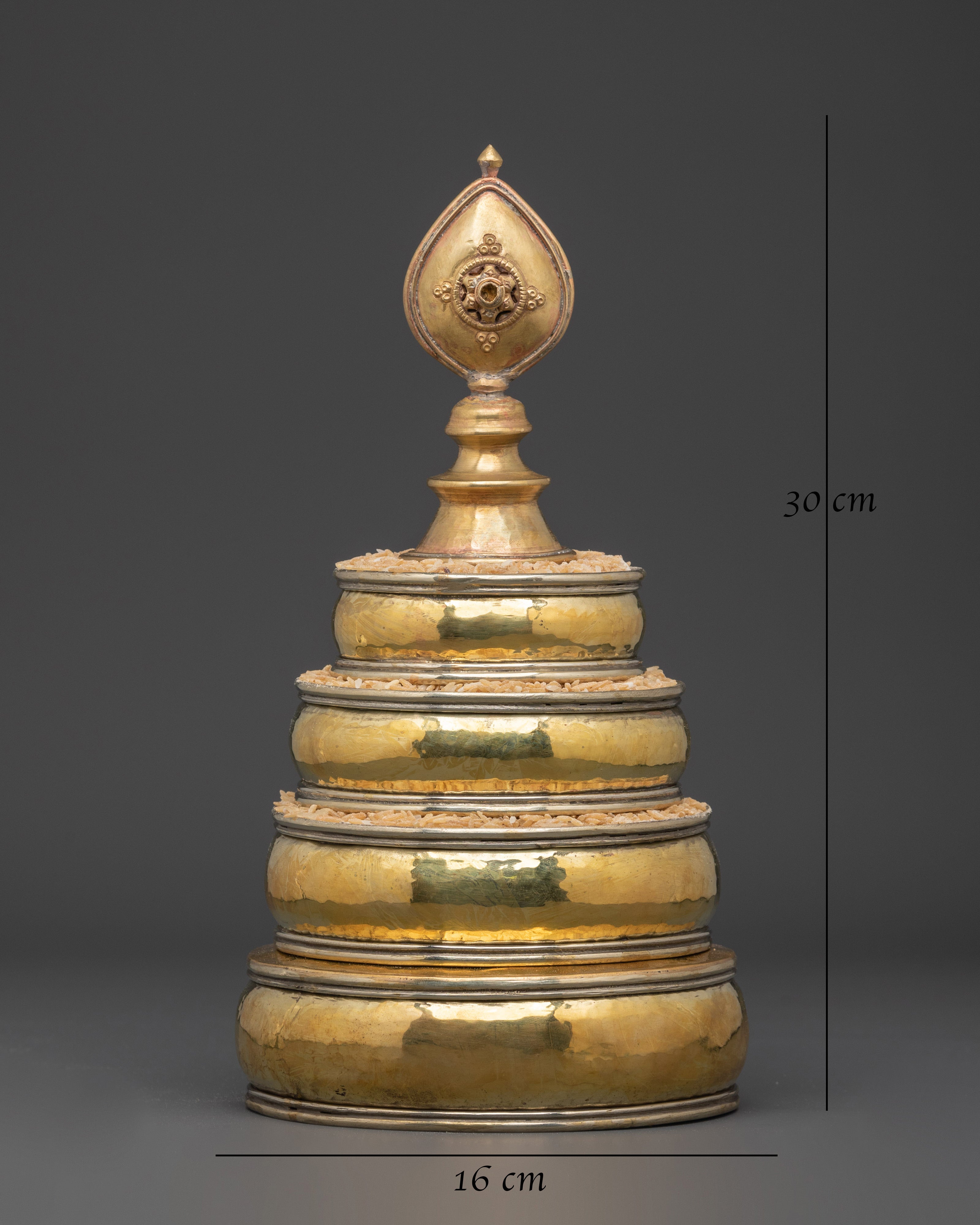 Handcrafted Brass Mandala Offering Set | Buddhist Ritual Decor
