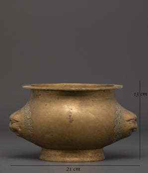 Bronze Offering Bowl | Tibetan Ritual Vessel