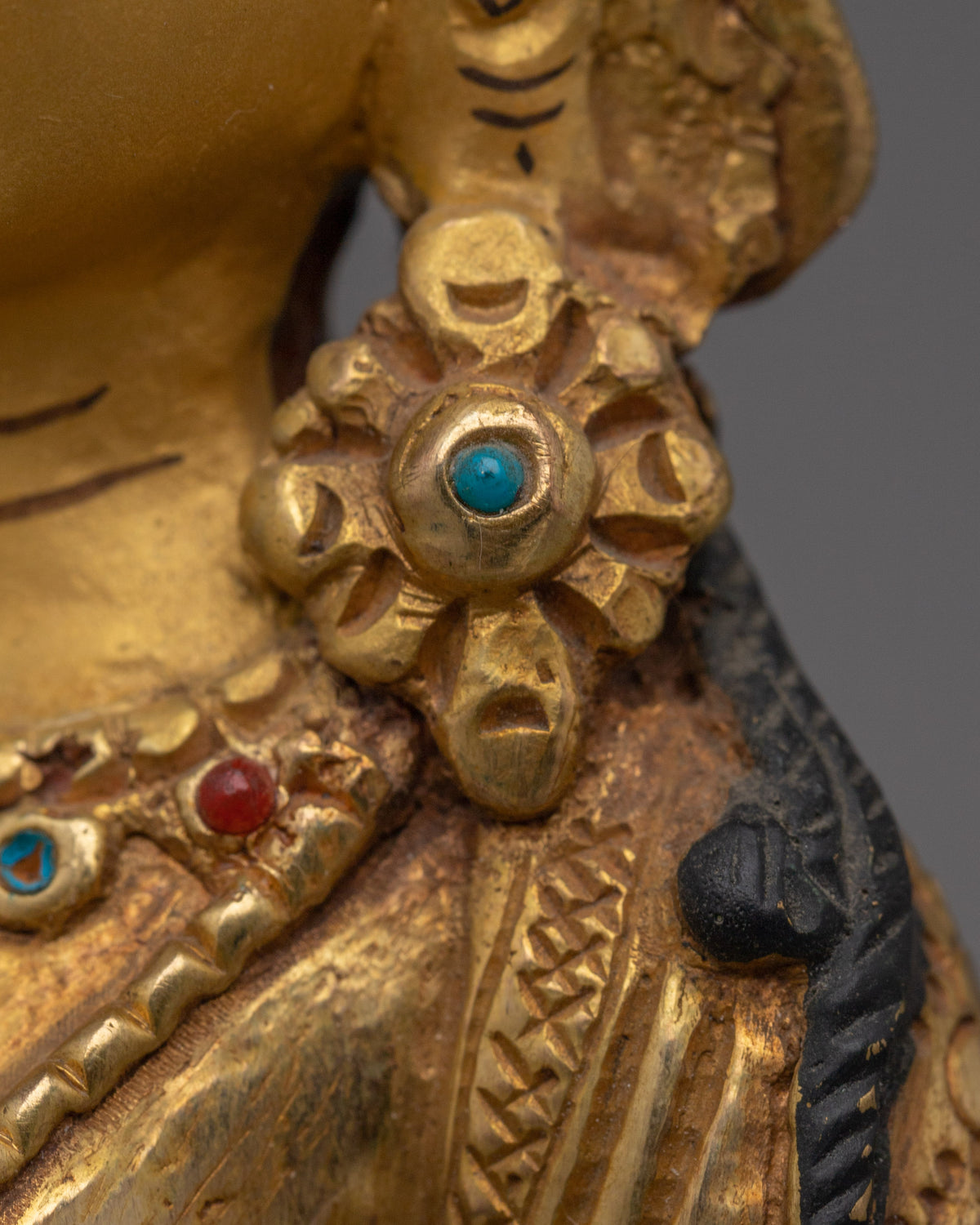Kshitigarbha Gold Plated Statue | Statue for Spiritual Protection