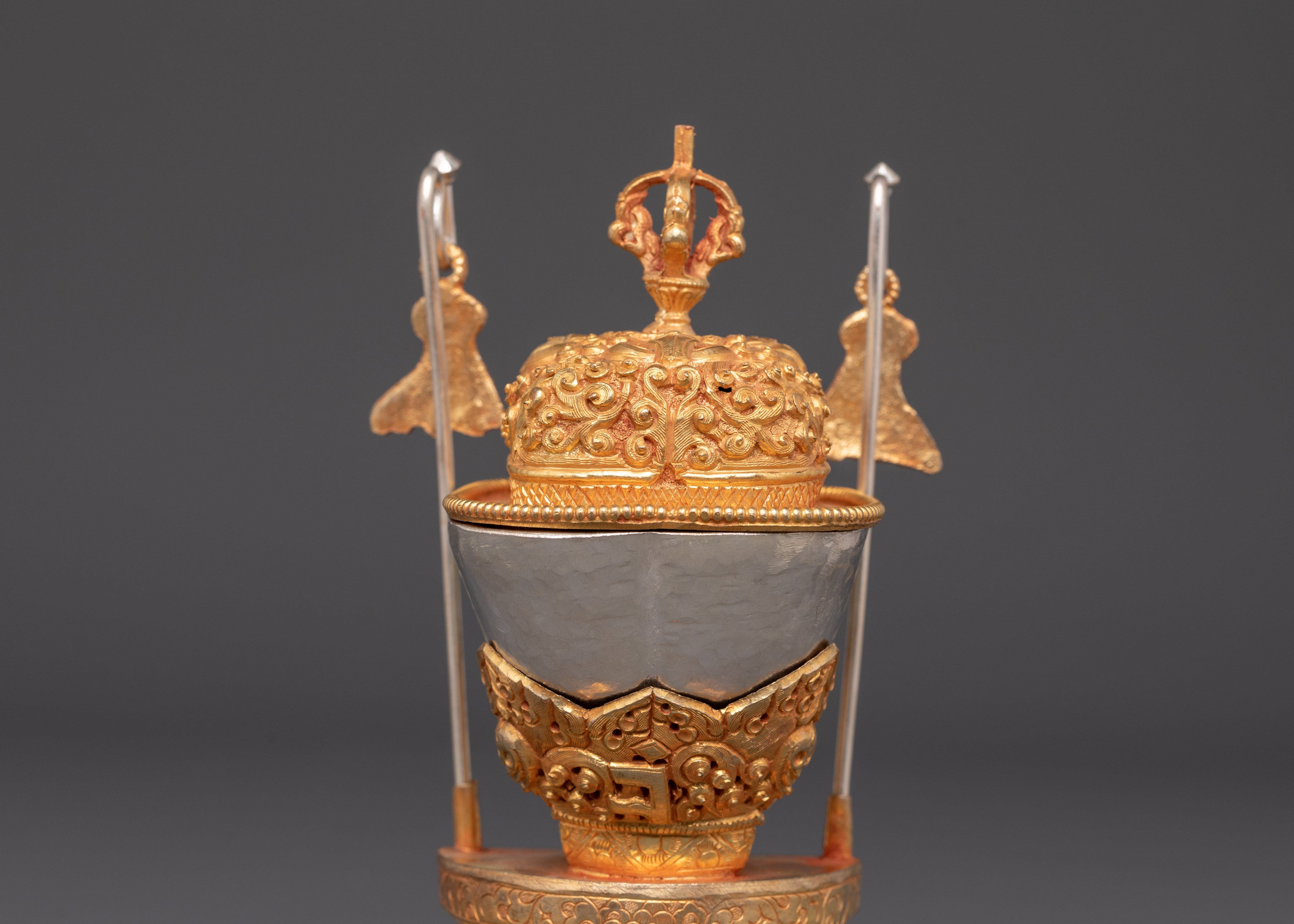 Handmade Sacred Offering Kapala | Buddhist Altar Decor