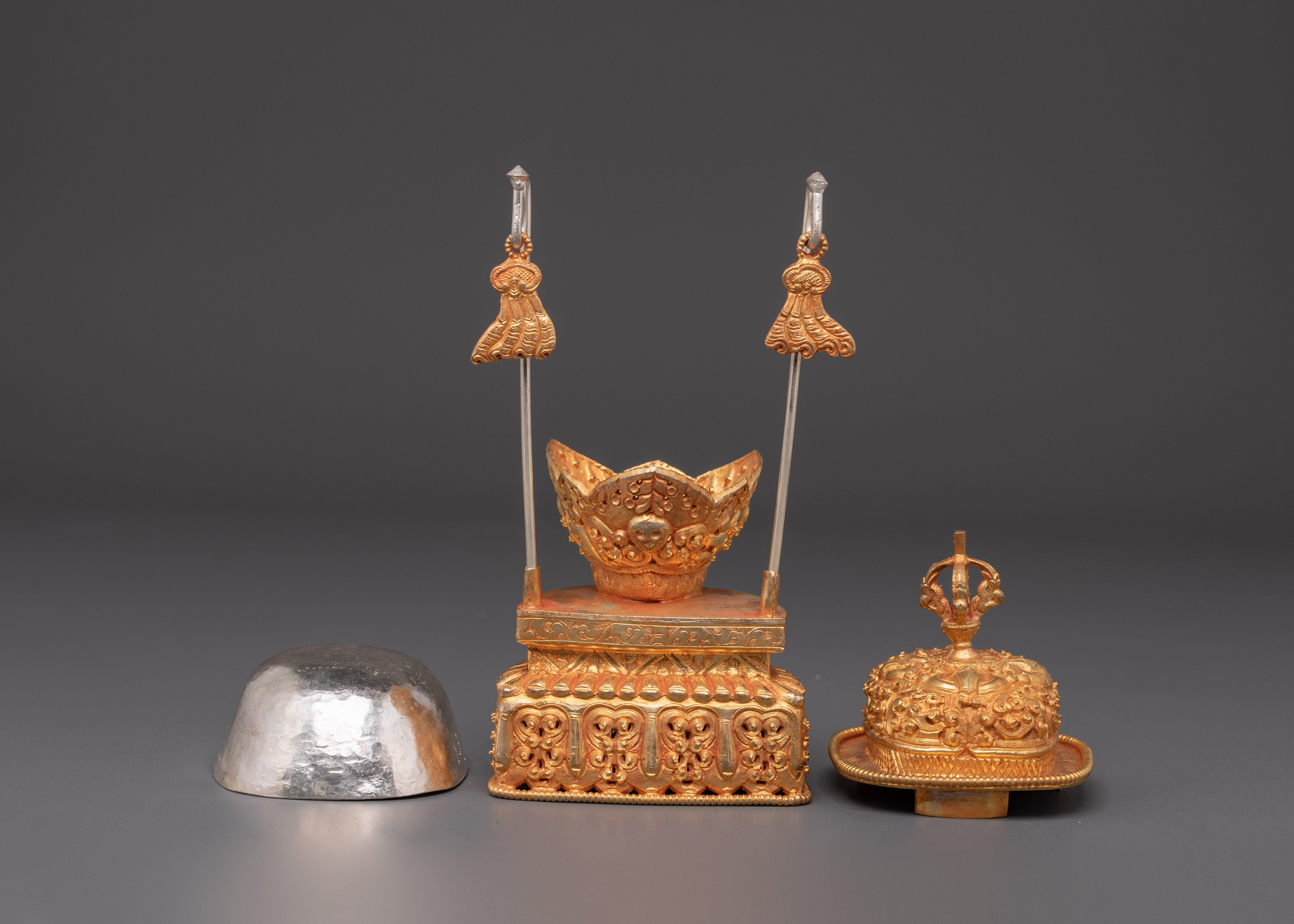 Handmade Sacred Offering Kapala | Buddhist Altar Decor
