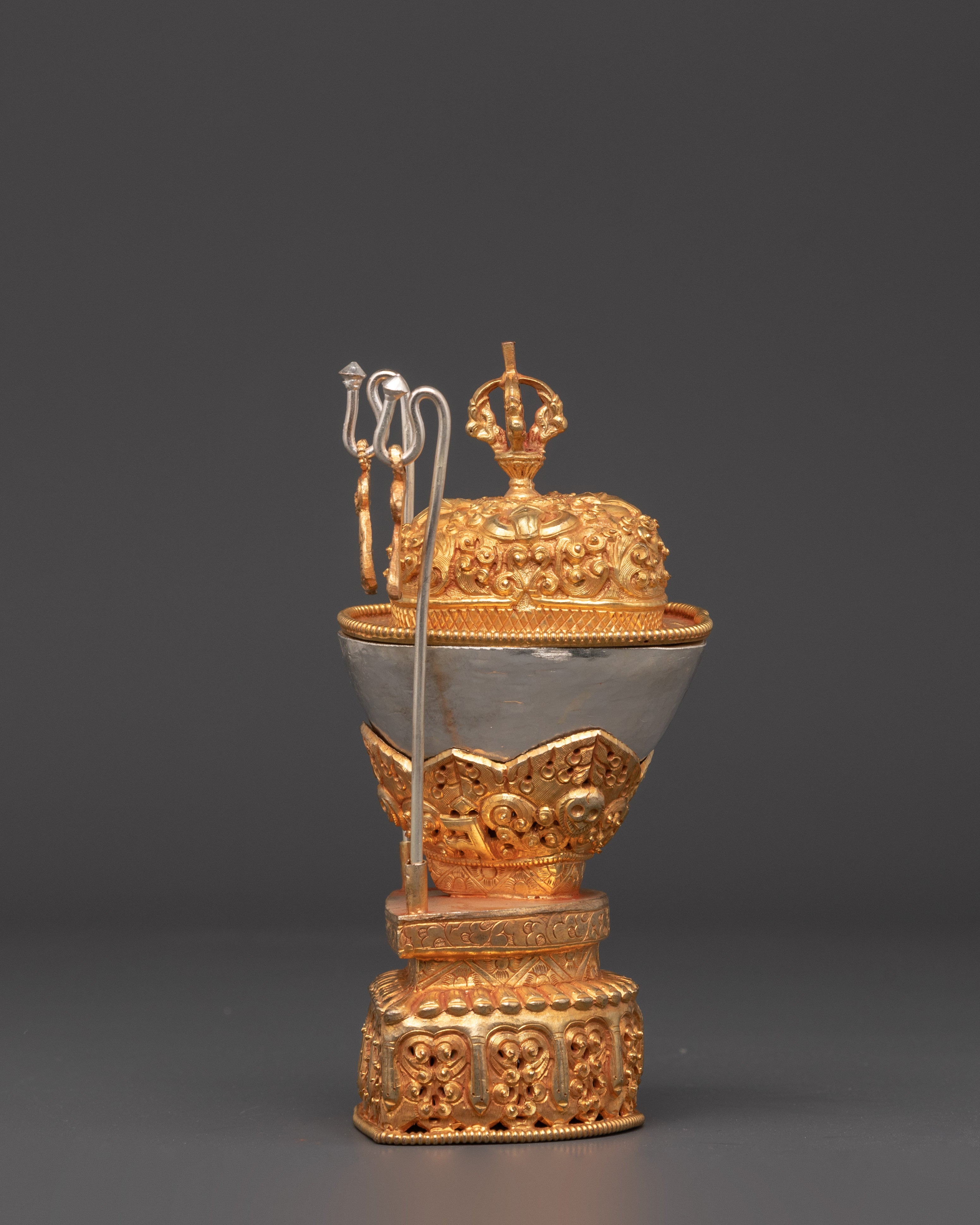 Handmade Sacred Offering Kapala | Buddhist Altar Decor