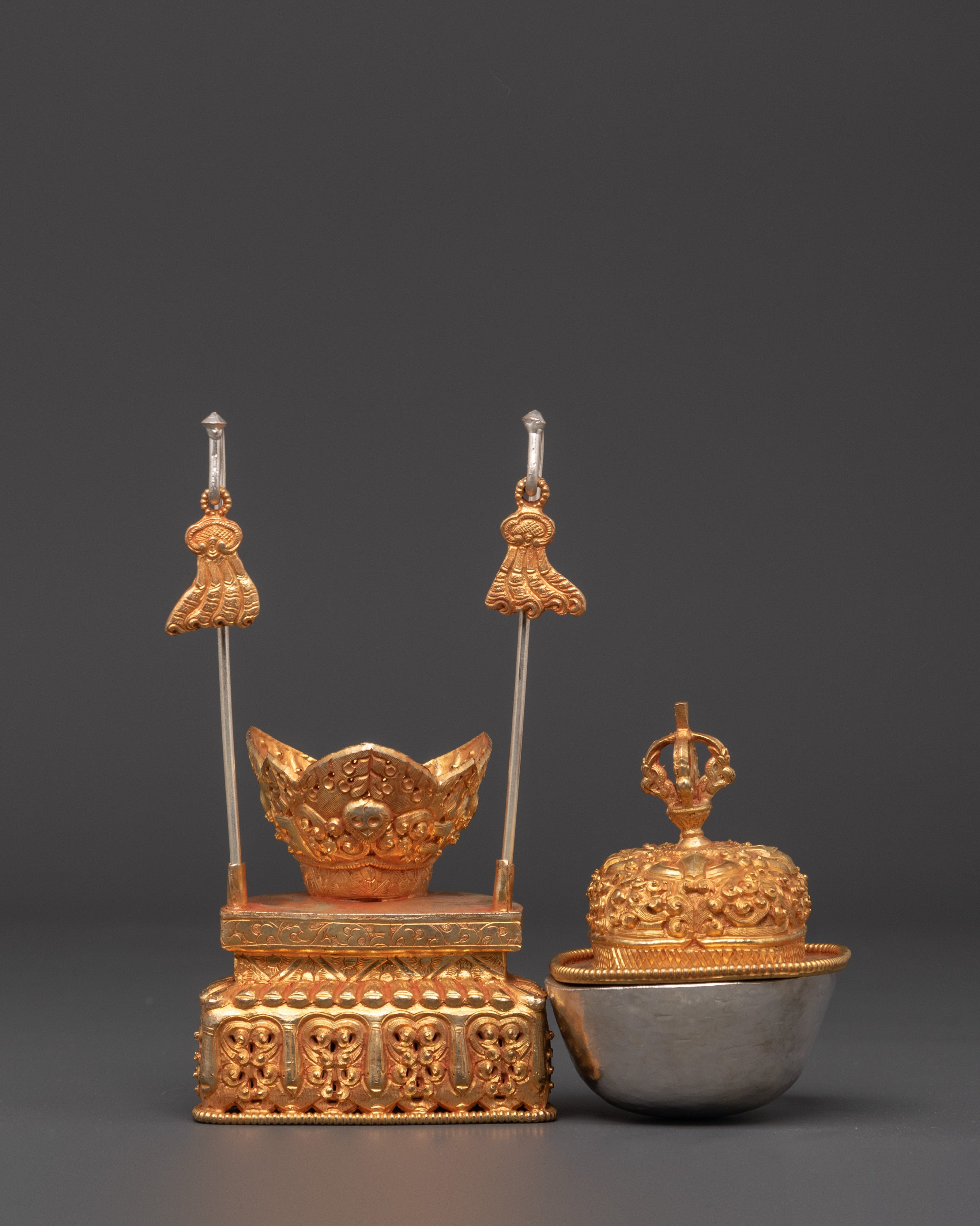 Handmade Sacred Offering Kapala | Buddhist Altar Decor
