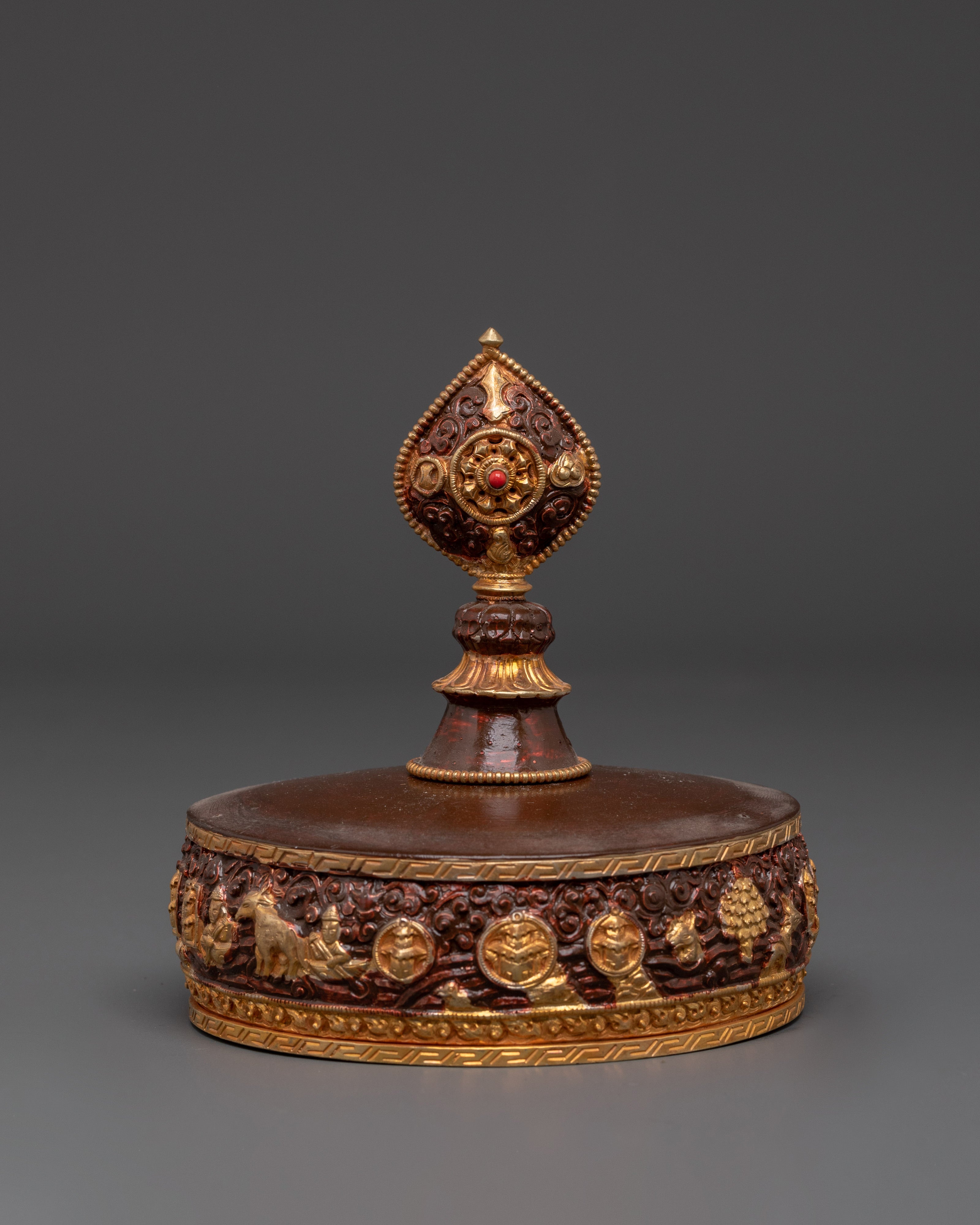 Copper And Gold Plated Mandala Set | Ritual Offering for Tibetan Buddhist Ceremonies