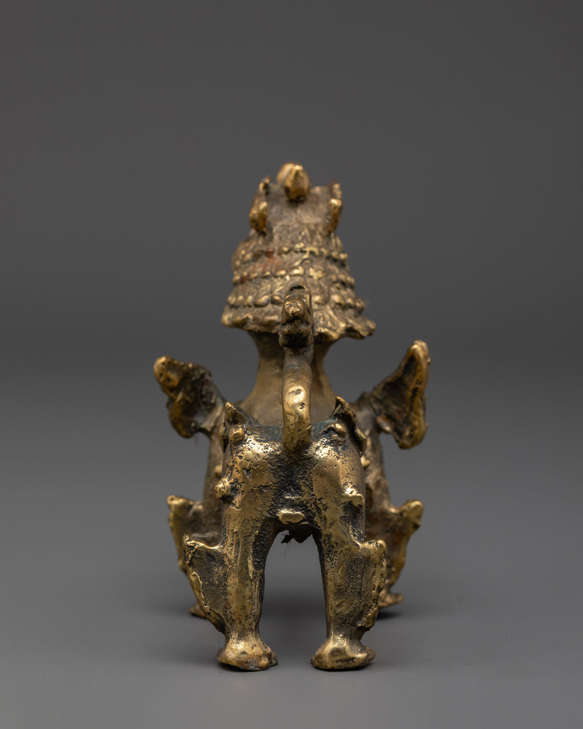 Buddhist Altar Lion Set | Sacred Himalayan Guardian