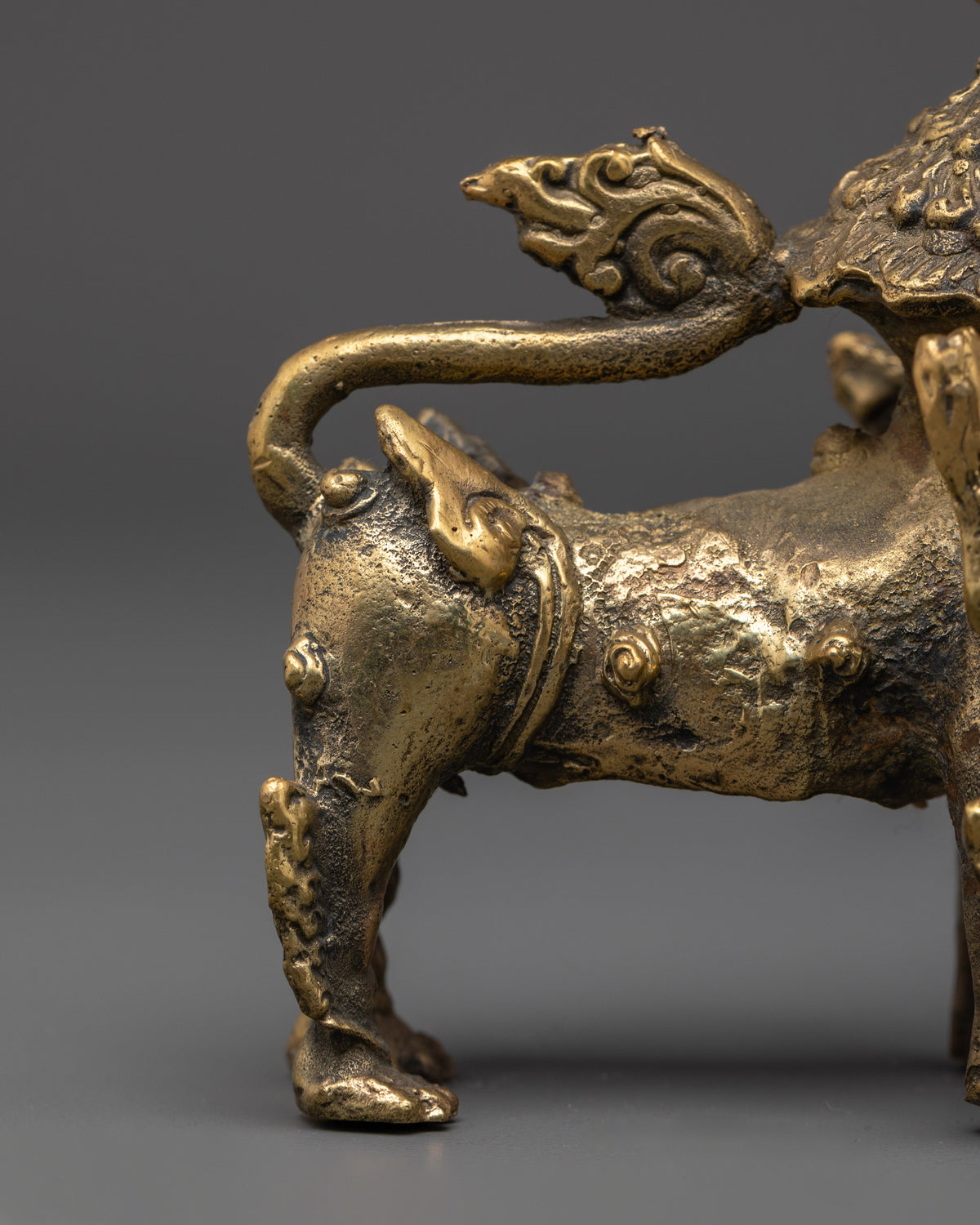 Buddhist Altar Lion Set | Sacred Himalayan Guardian