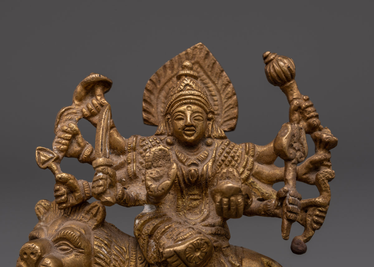 Sacred Handmade Goddess Durga Sculpture | Hindu Goddess Statue