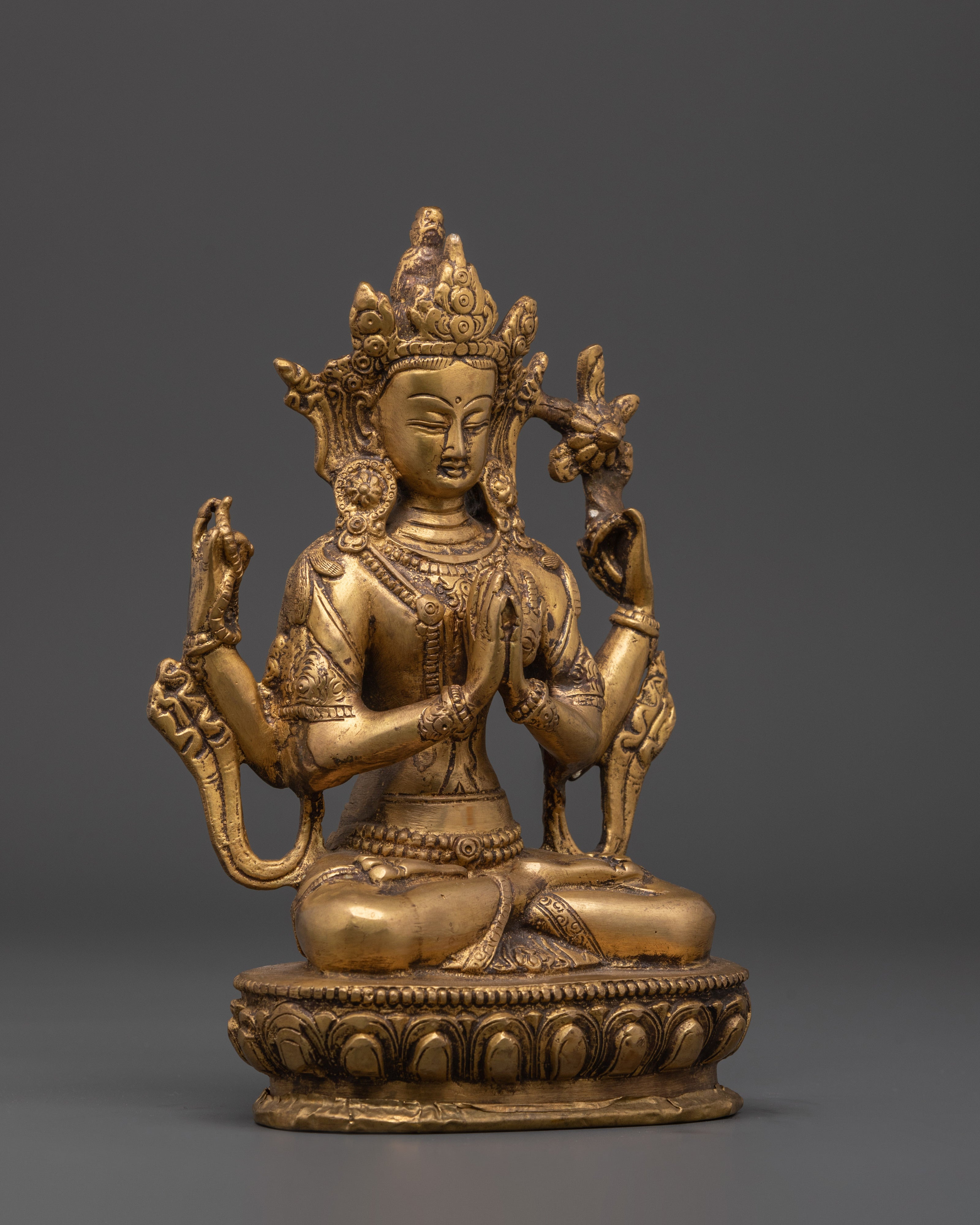 Handmade Chenrezig Statue for Sacred Spaces | Bodhisattva of Compassion