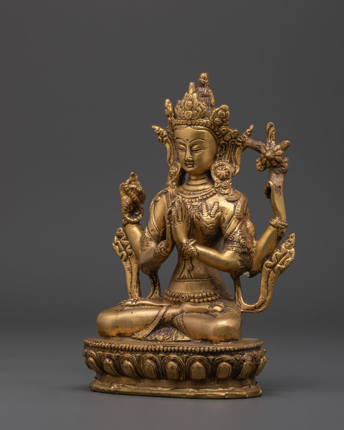 Handmade Chenrezig Statue for Sacred Spaces | Bodhisattva of Compassion