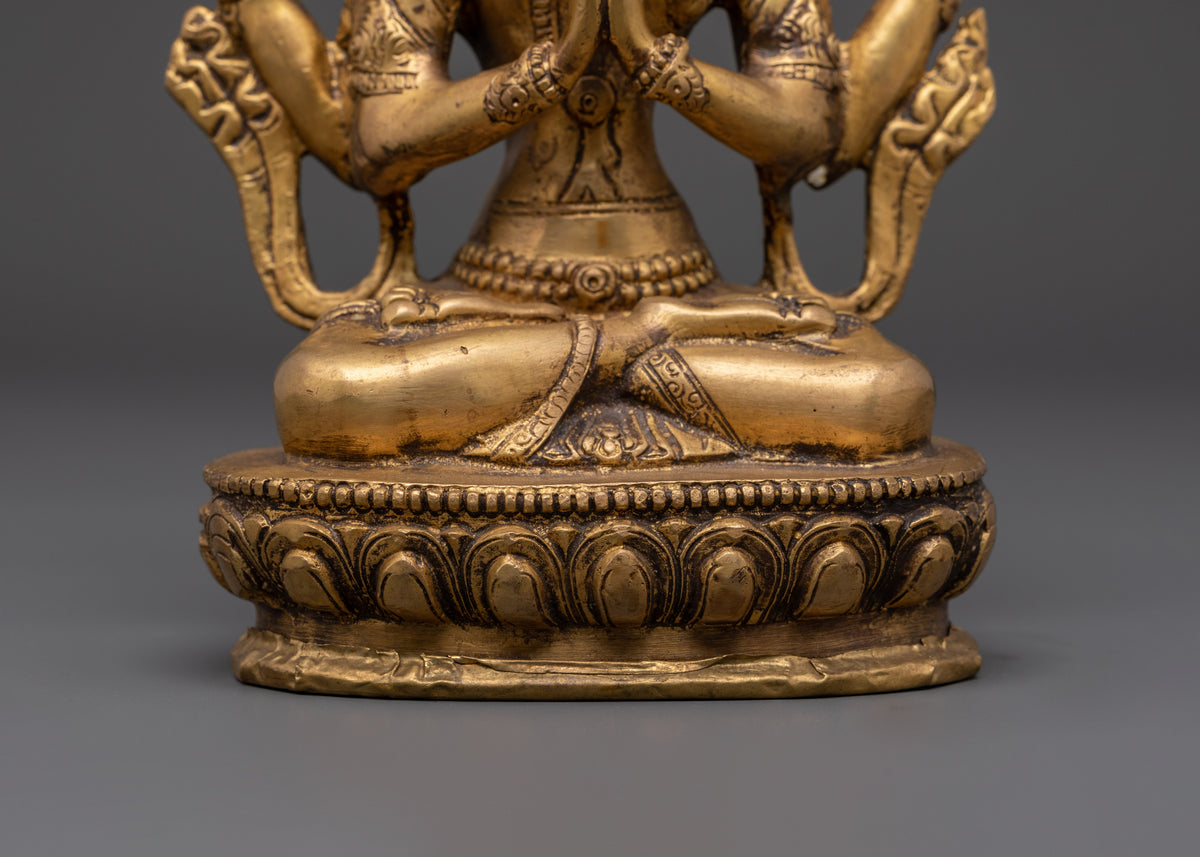 Handmade Chenrezig Statue for Sacred Spaces | Bodhisattva of Compassion