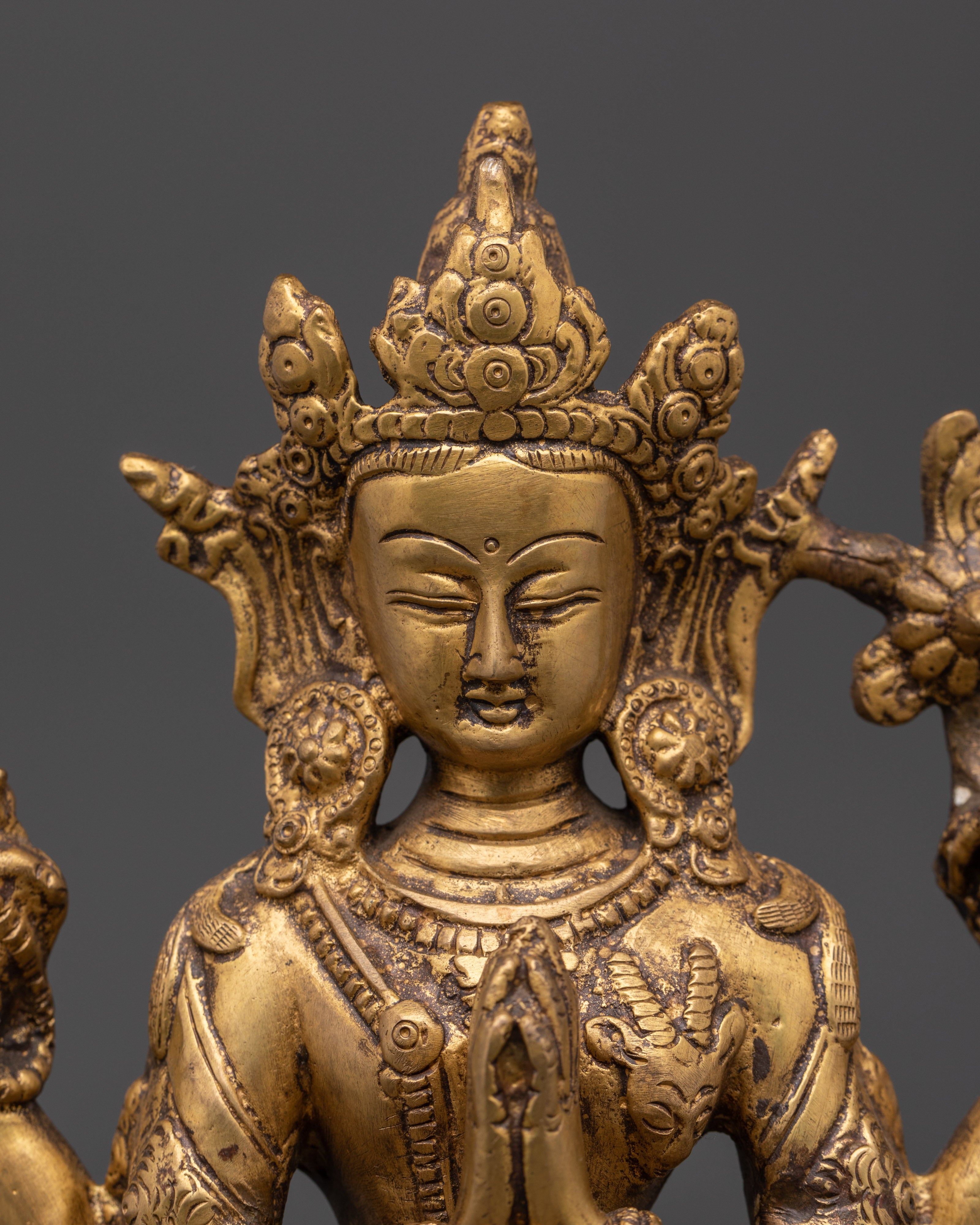 Handmade Chenrezig Statue for Sacred Spaces | Bodhisattva of Compassion