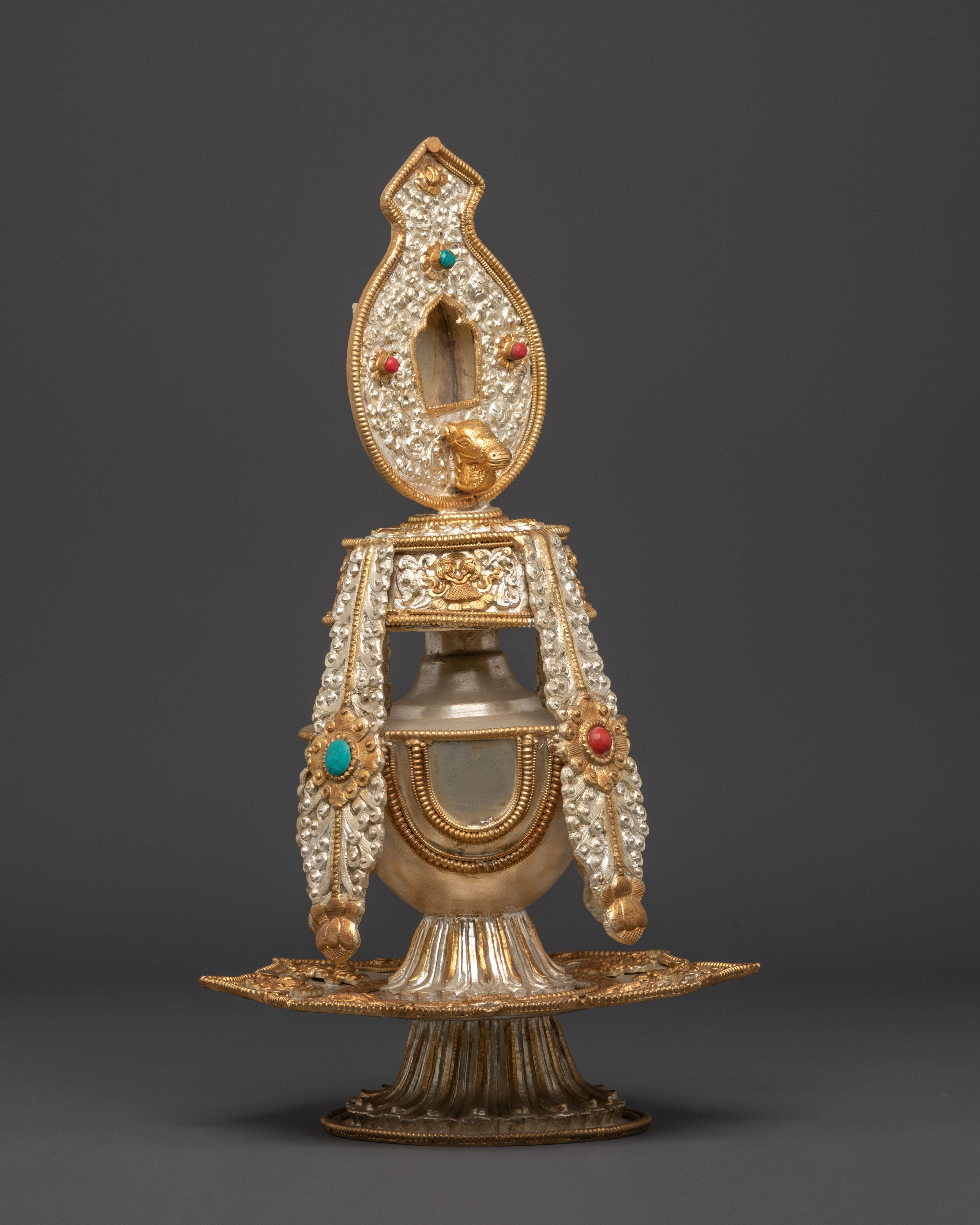 Sacred Spiritual Life Vase | Handcrafted Copper & Gold Plated Decor
