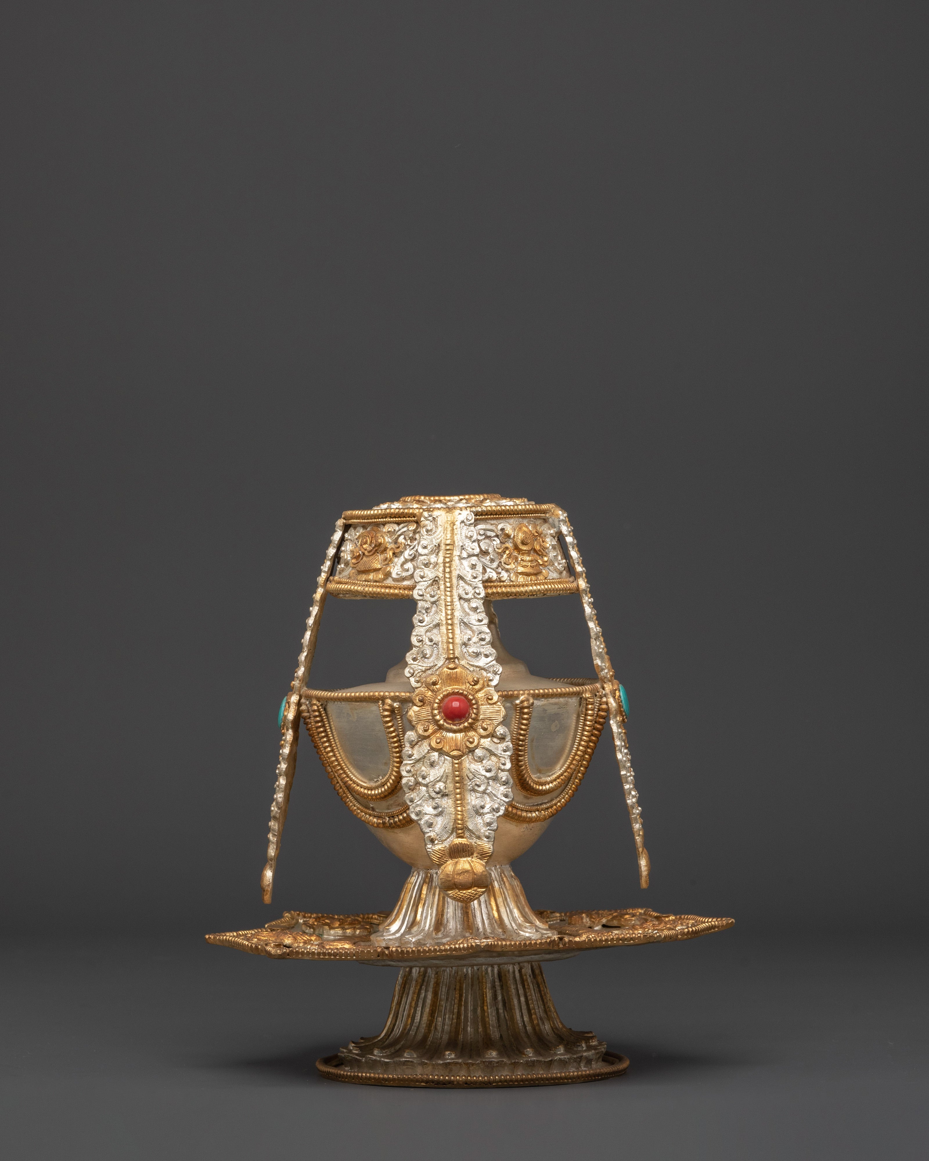 Sacred Spiritual Life Vase | Handcrafted Copper & Gold Plated Decor