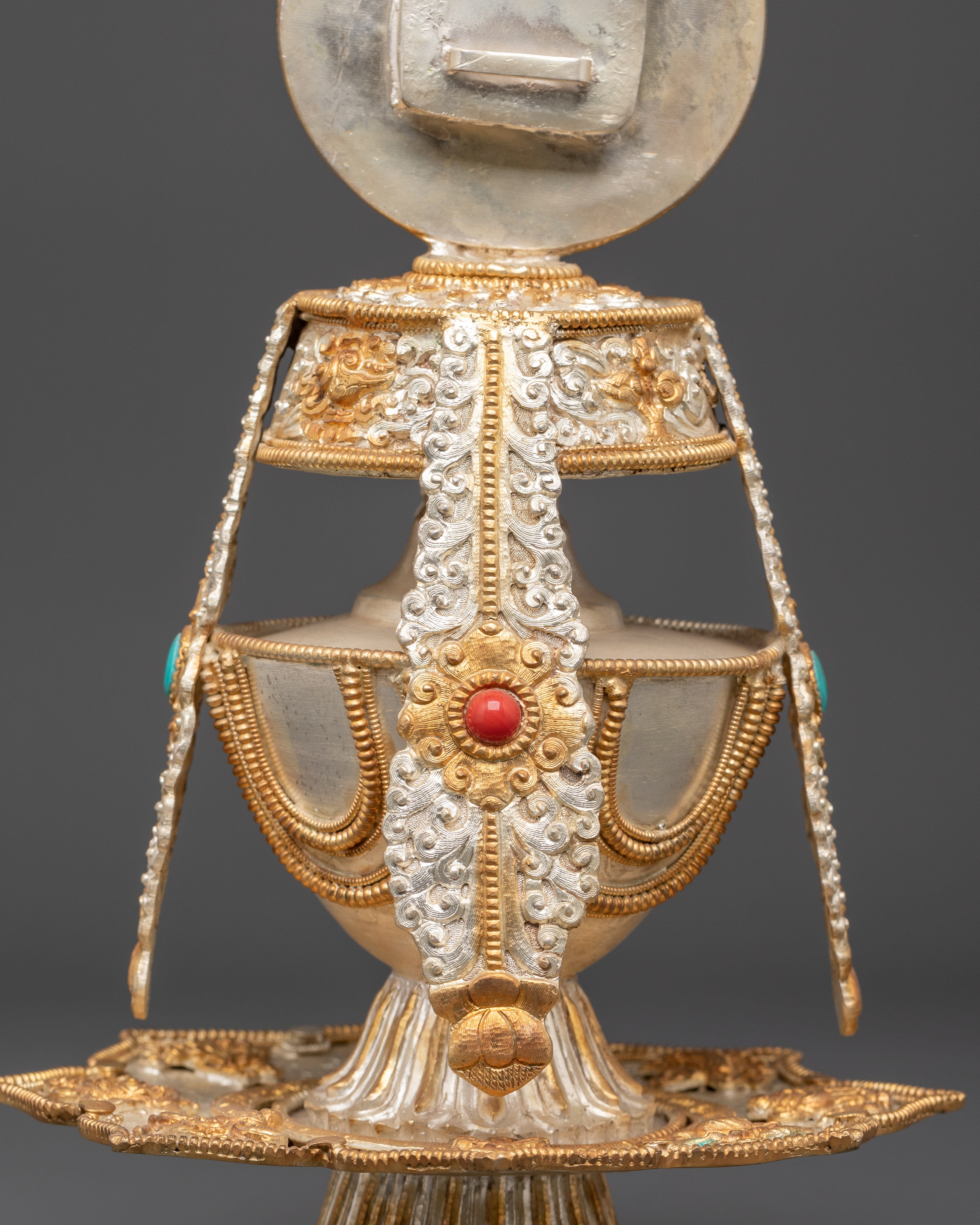 Sacred Spiritual Life Vase | Handcrafted Copper & Gold Plated Decor
