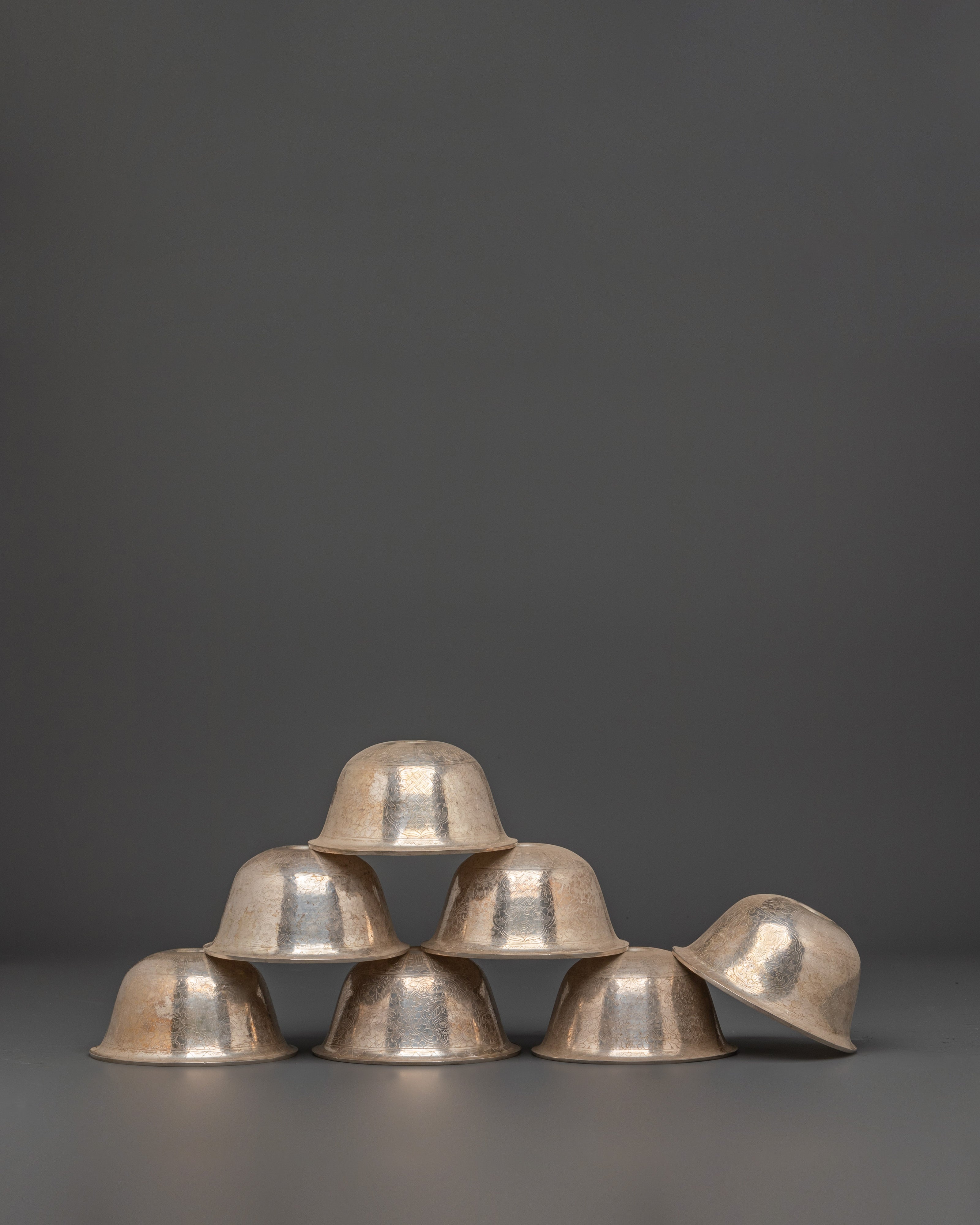 Water Offering Bowls Set |  Tibetan Buddhist Ritual Bowls