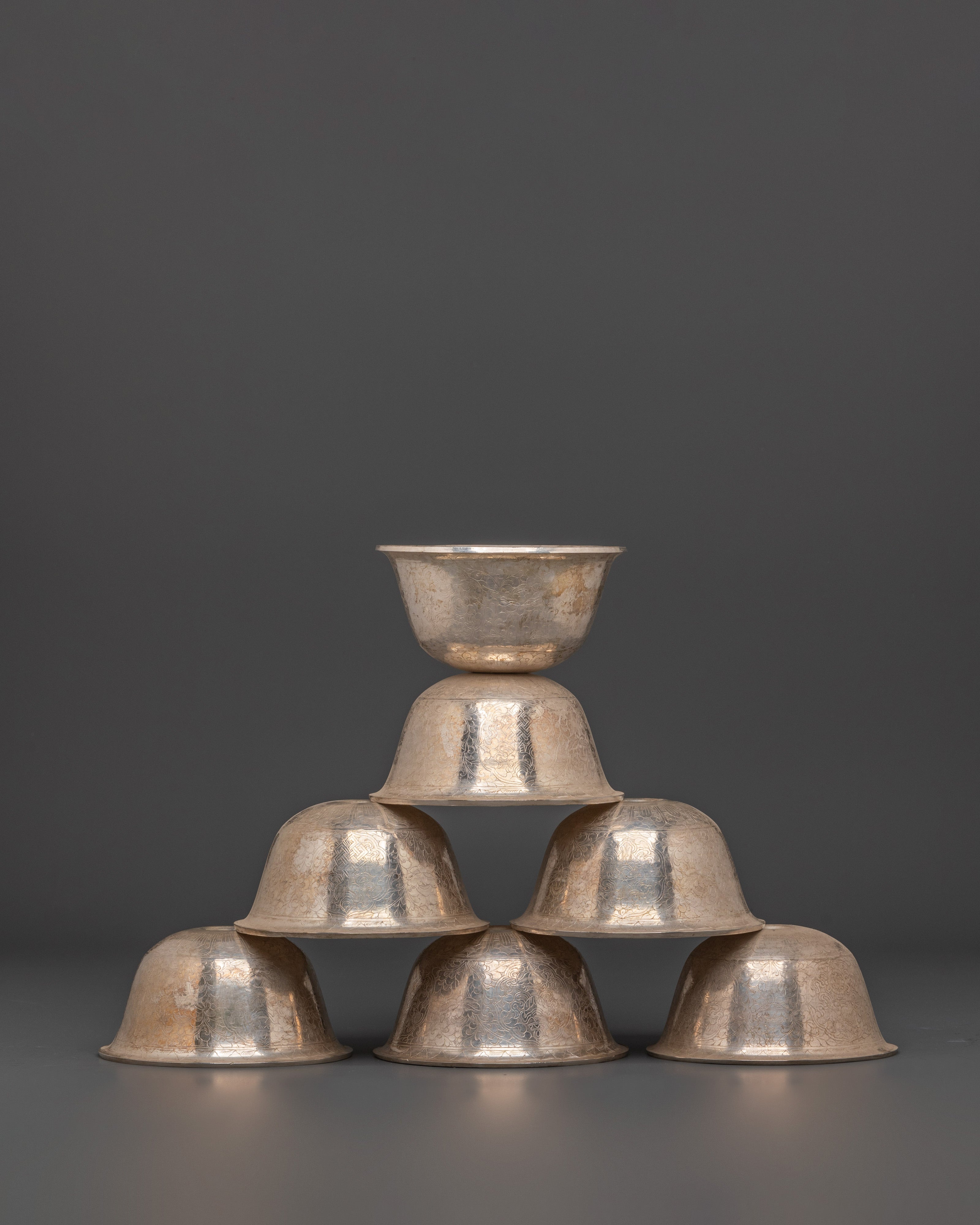 Water Offering Bowls Set |  Tibetan Buddhist Ritual Bowls
