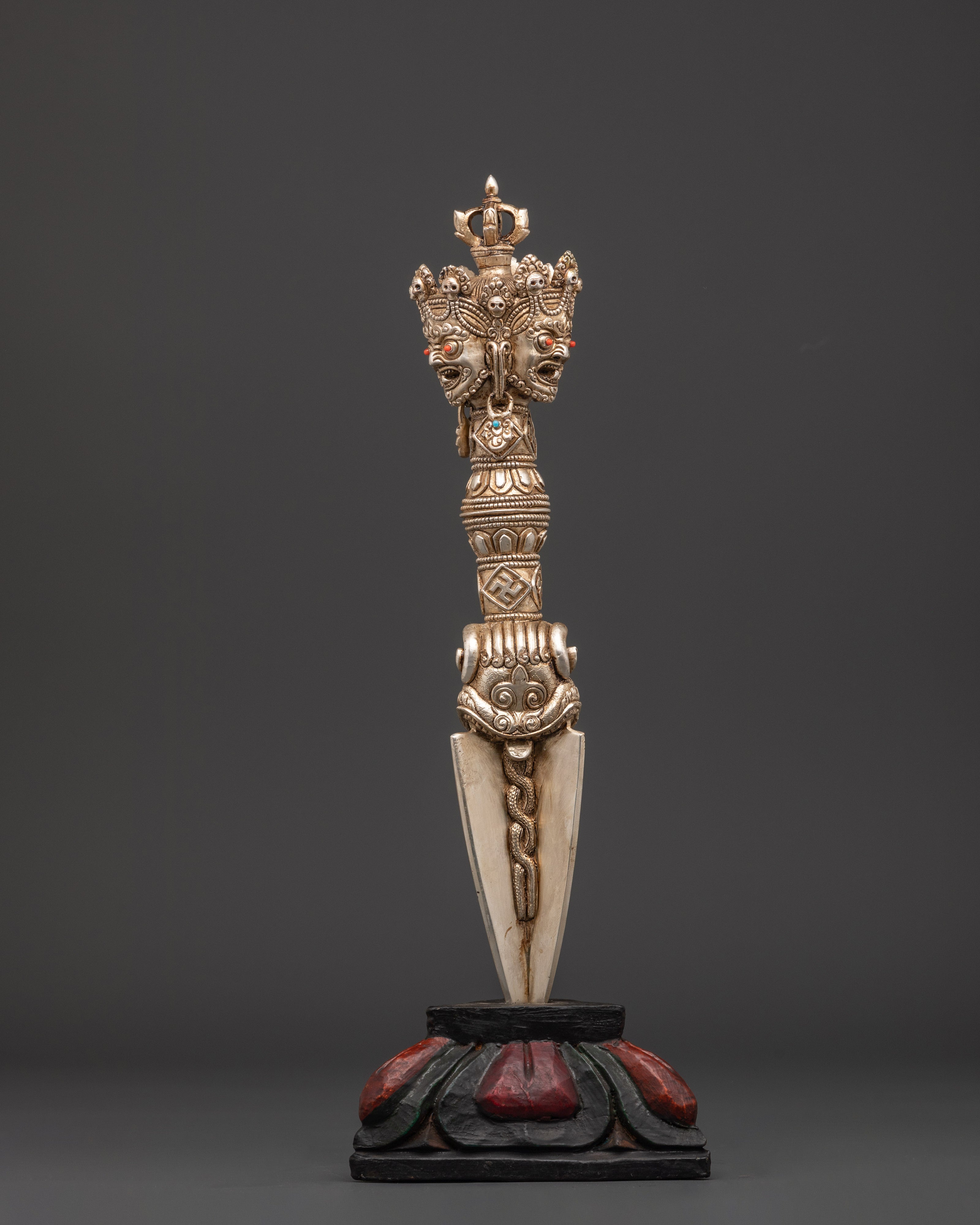 Handmade Phurba Buddhist Dagger | Sacred Ritual Tool for Protection