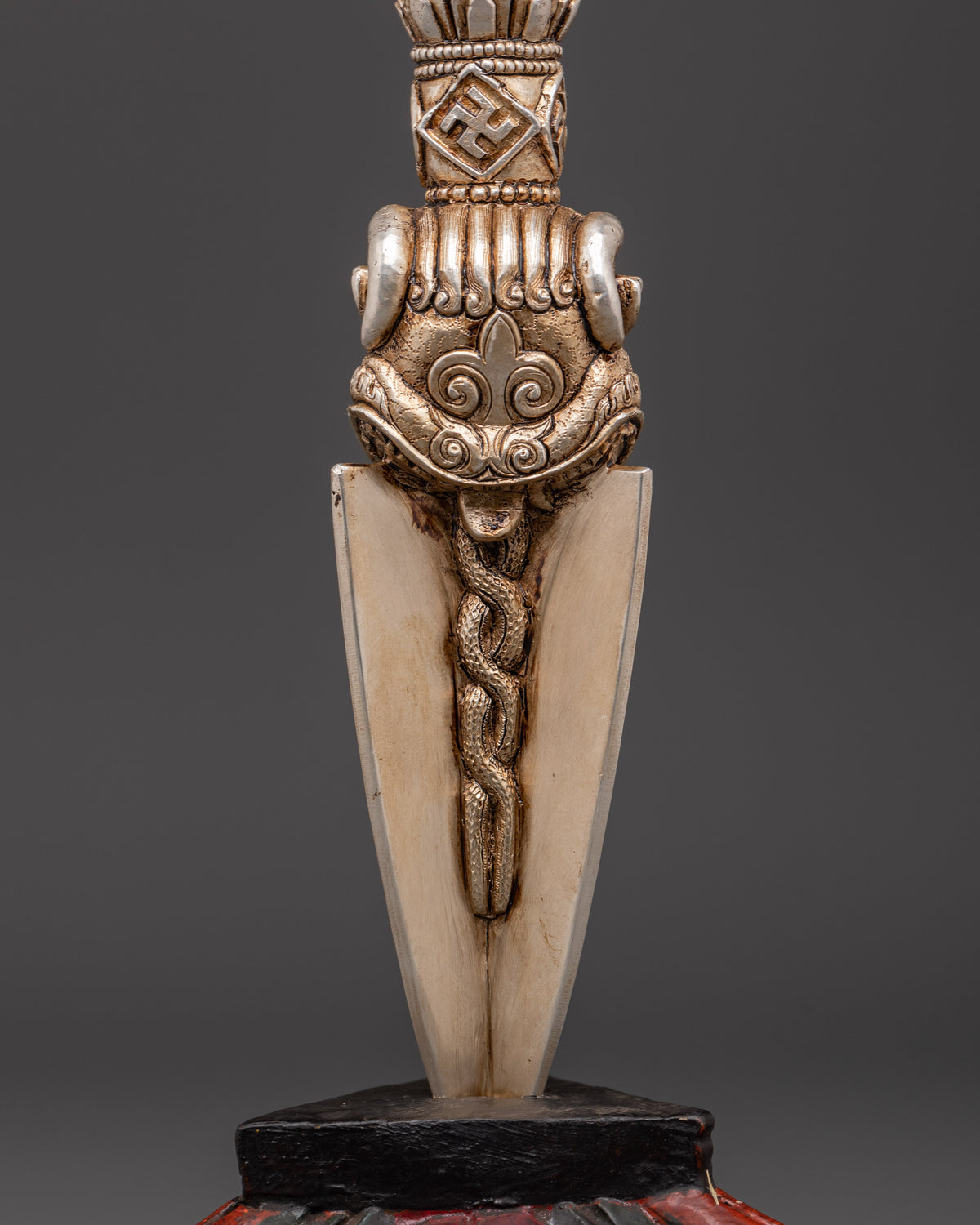 Spiritual Protection Phurba Dagger | Silver Plated Ritual Dagger for Meditation