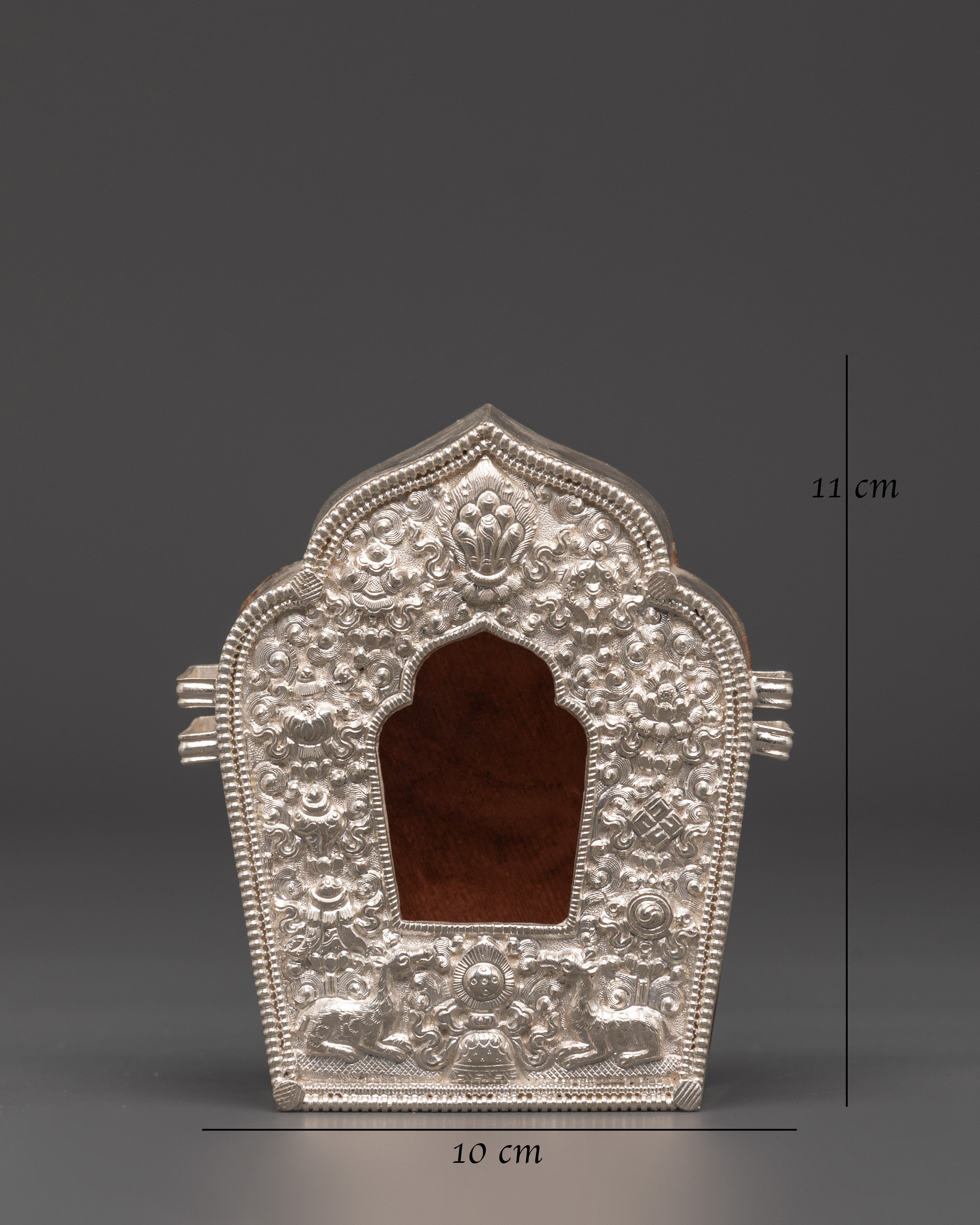 Traditional Pure Silver Amulet Box |  Buddhist Gau Prayer Box