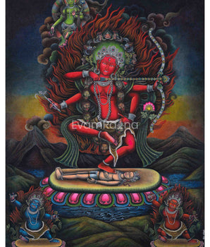 Kurukulle with Mahakala Newari Print