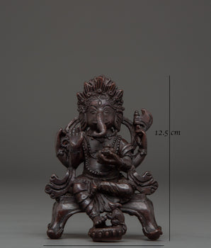 Handcrafted Statue of Lord Ganesha | Oxidized Copper Ganesh Idol
