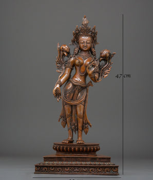 Sacred Mother of Liberation Standing Green Tara Statue | Mother of All Buddhas