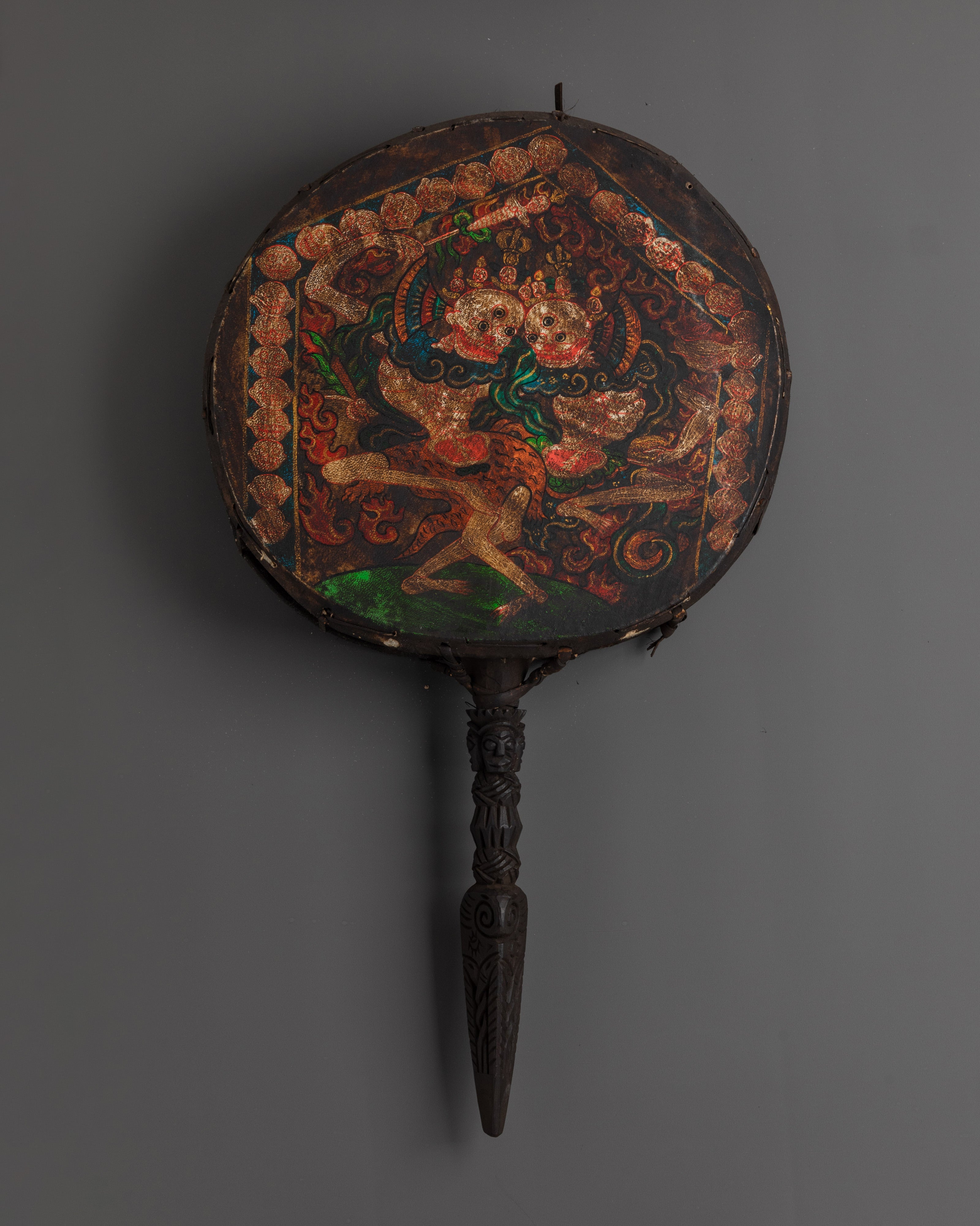 Tantric Drum with Stick | Perfect For Meditation & Rituals
