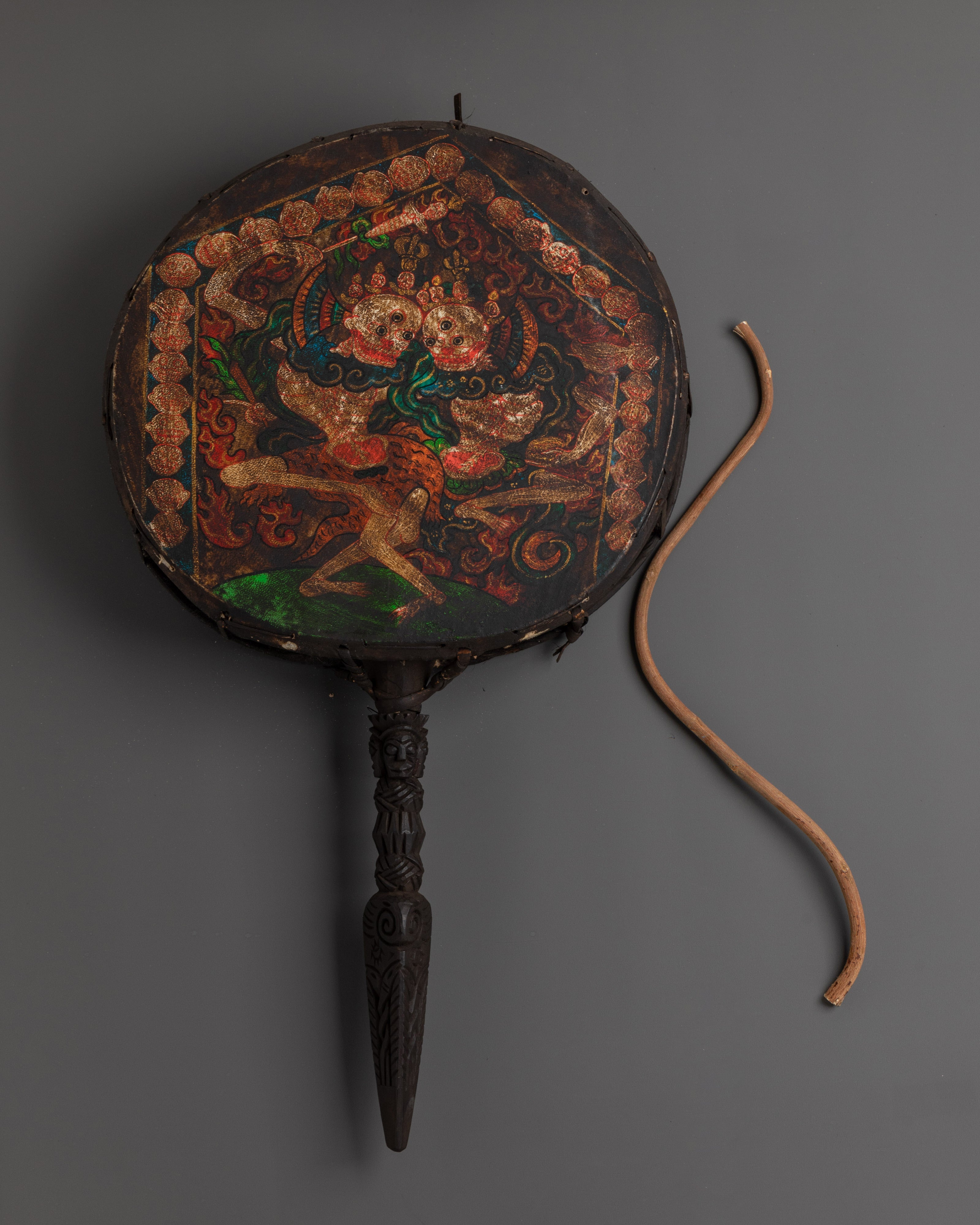 Tantric Drum with Stick | Perfect For Meditation & Rituals